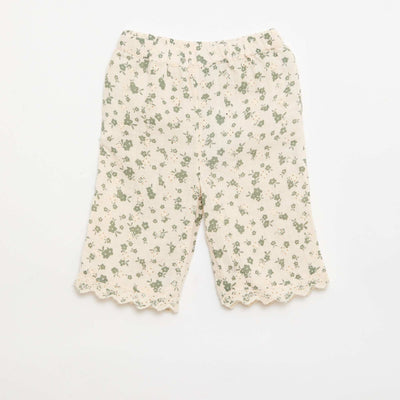 Pantalon brodé en gaze de coton KAKI