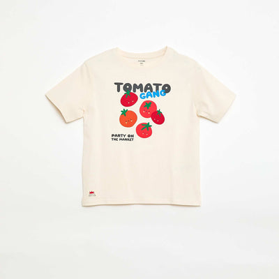 T-shirt à manches courtes imprimé BLANC
