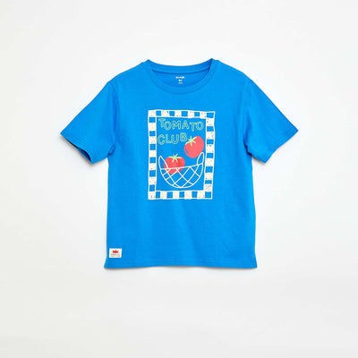 T-shirt à manches courtes imprimé BLEU
