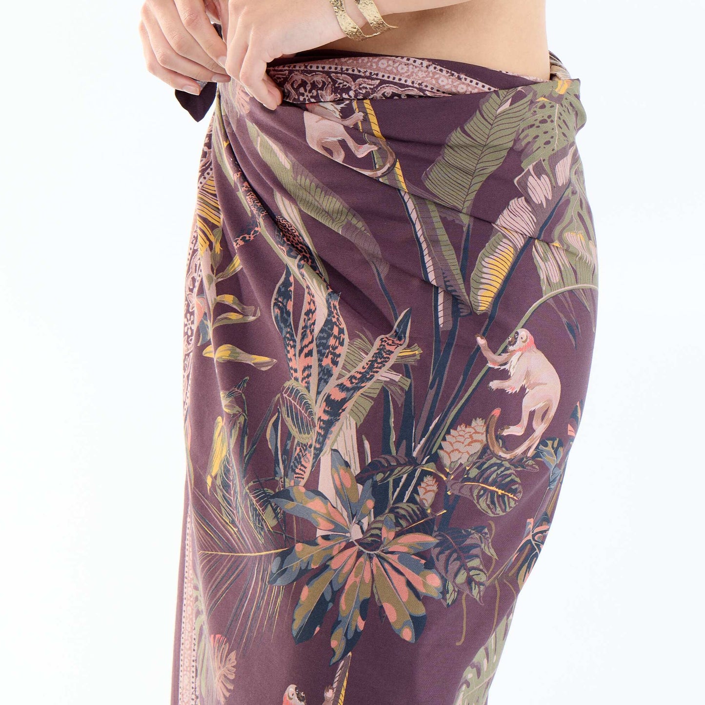 Paréo imprimé ROUGE