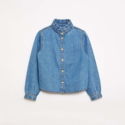 Blouse en denim BLEU