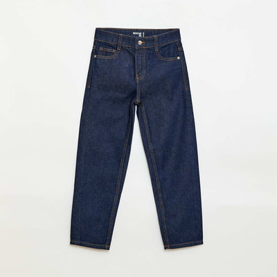 Pantalon en denim coupe droite BLEU