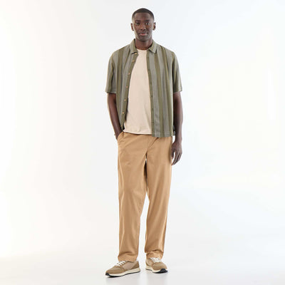 Pantalon matière effet peau de pêche BEIGE