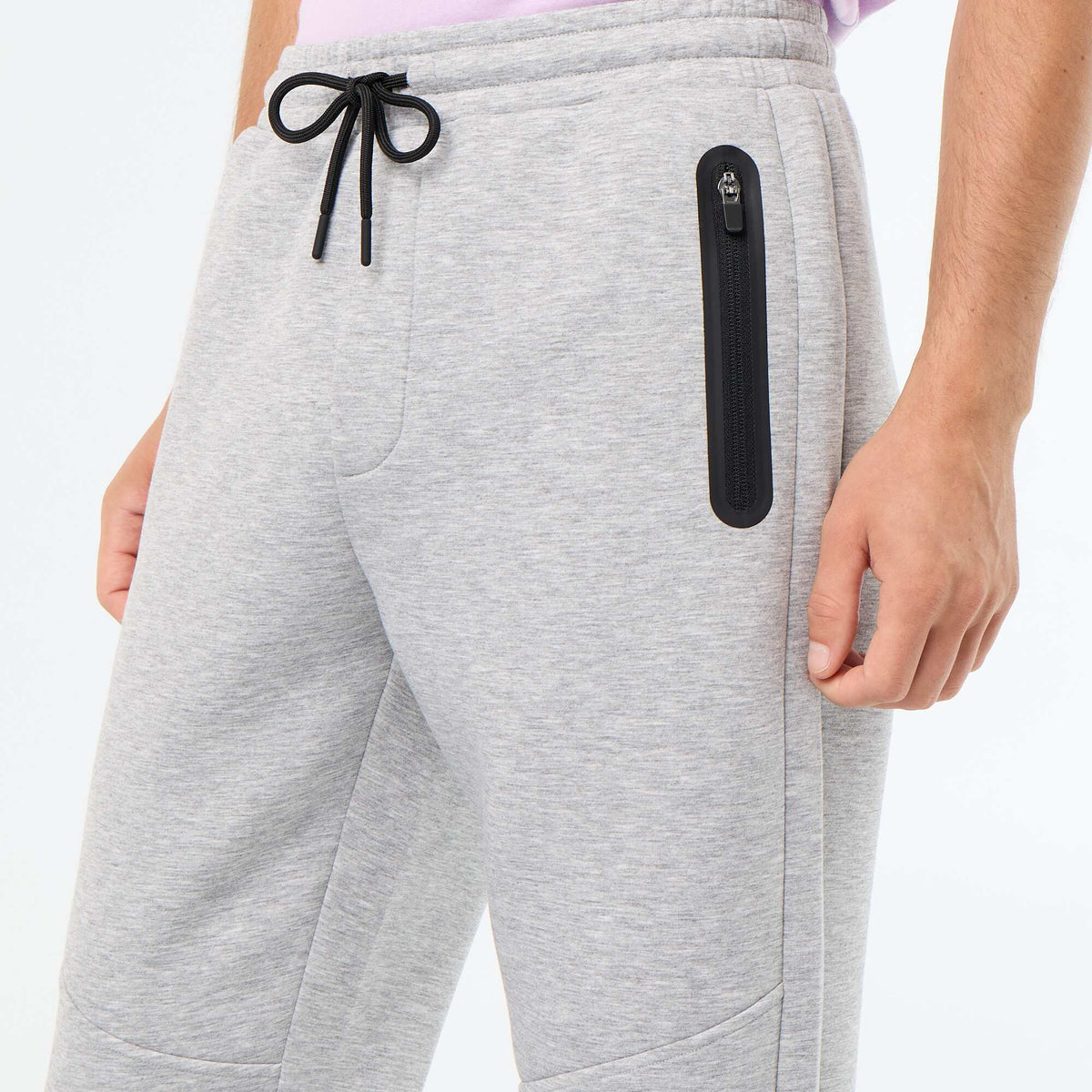 Pantalon jogging avec poches zippées GRIS