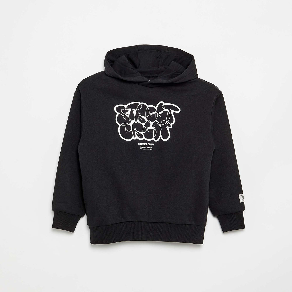 Sweat à capuche imprimé NOIR