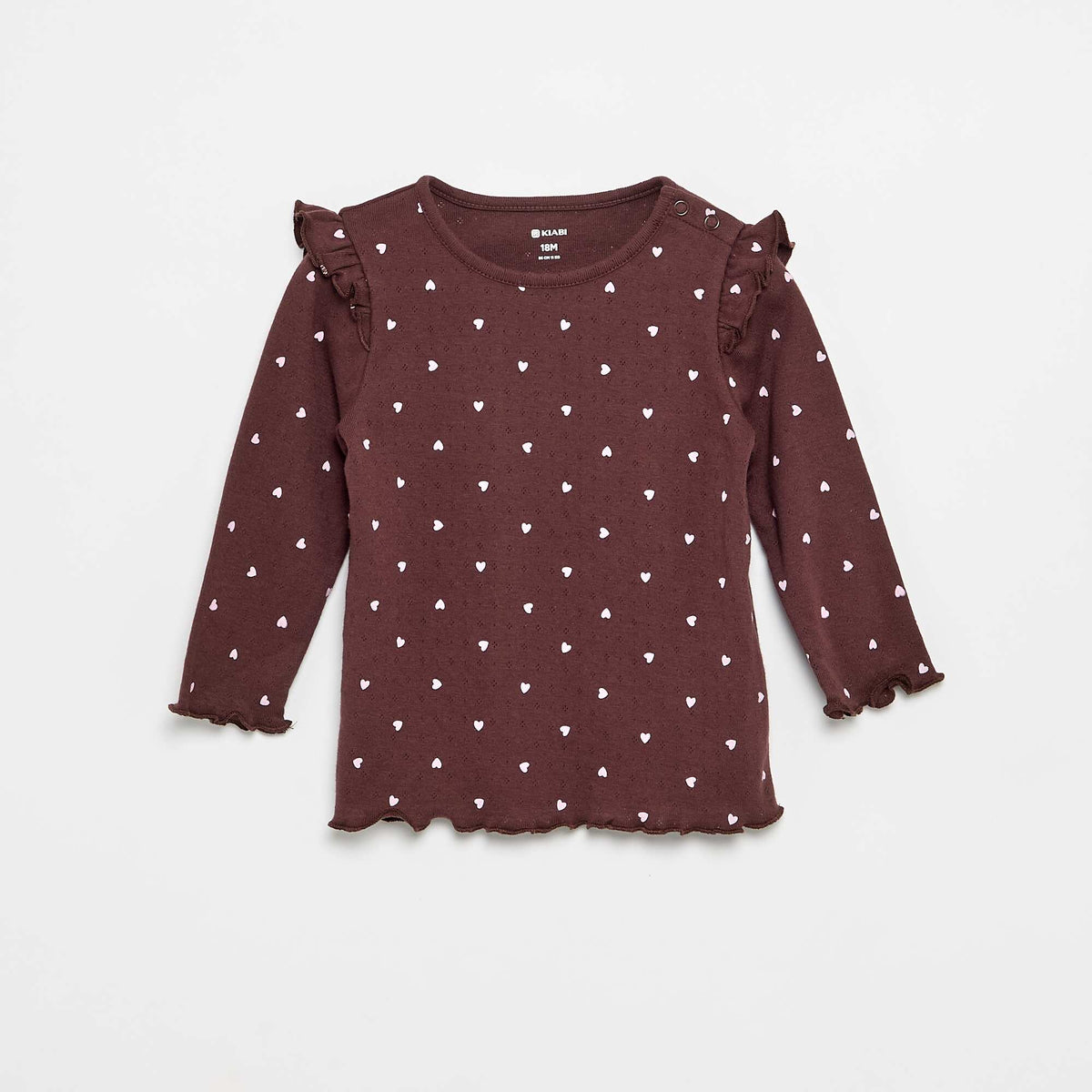 T-shirt en maille pointelle + pantalon - 2 pièces MARRON