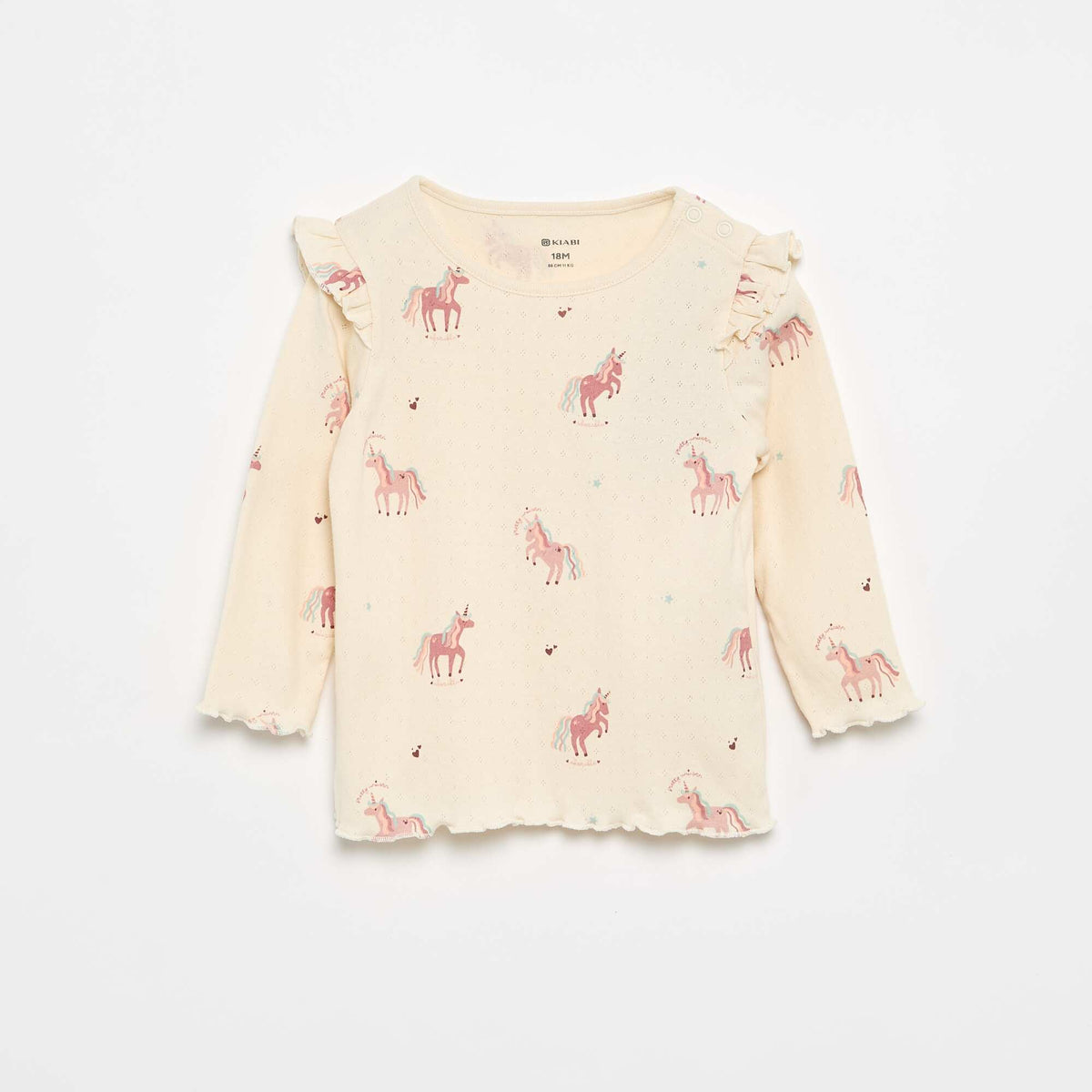 T-shirt en maille pointelle + pantalon - 2 pièces BEIGE