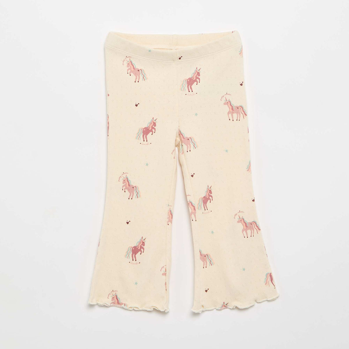 T-shirt en maille pointelle + pantalon - 2 pièces BEIGE