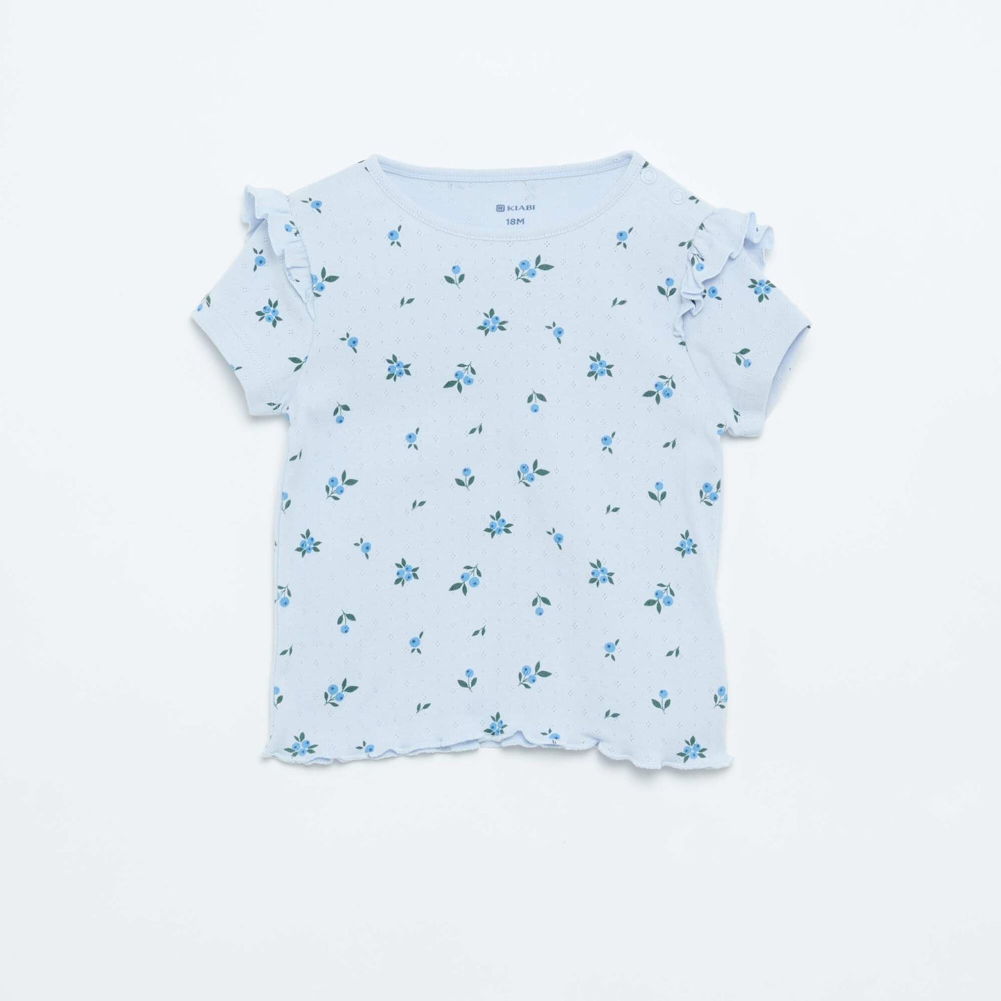 Ensemble pyjama court en maille pointelle - 2 pièces BLEU