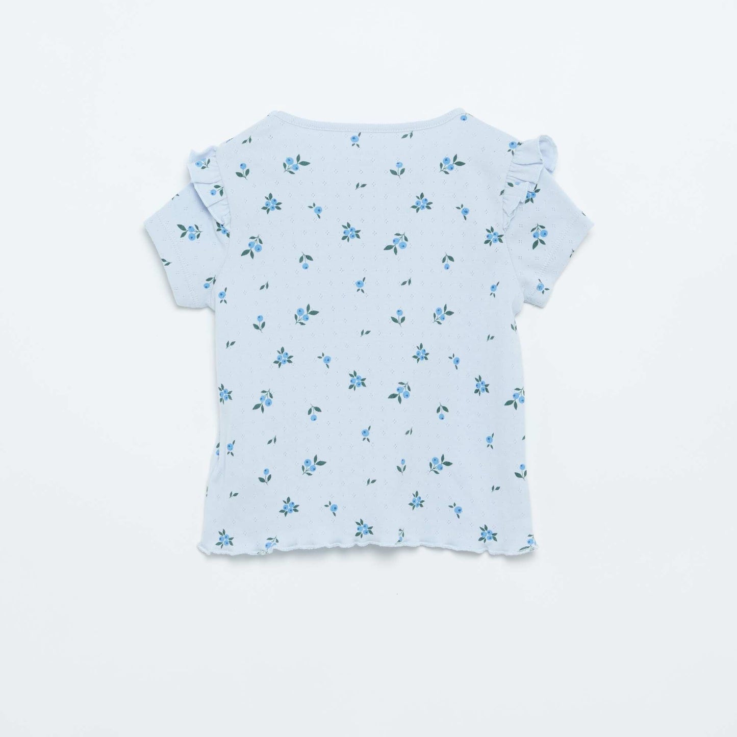 Ensemble pyjama court en maille pointelle - 2 pièces BLEU