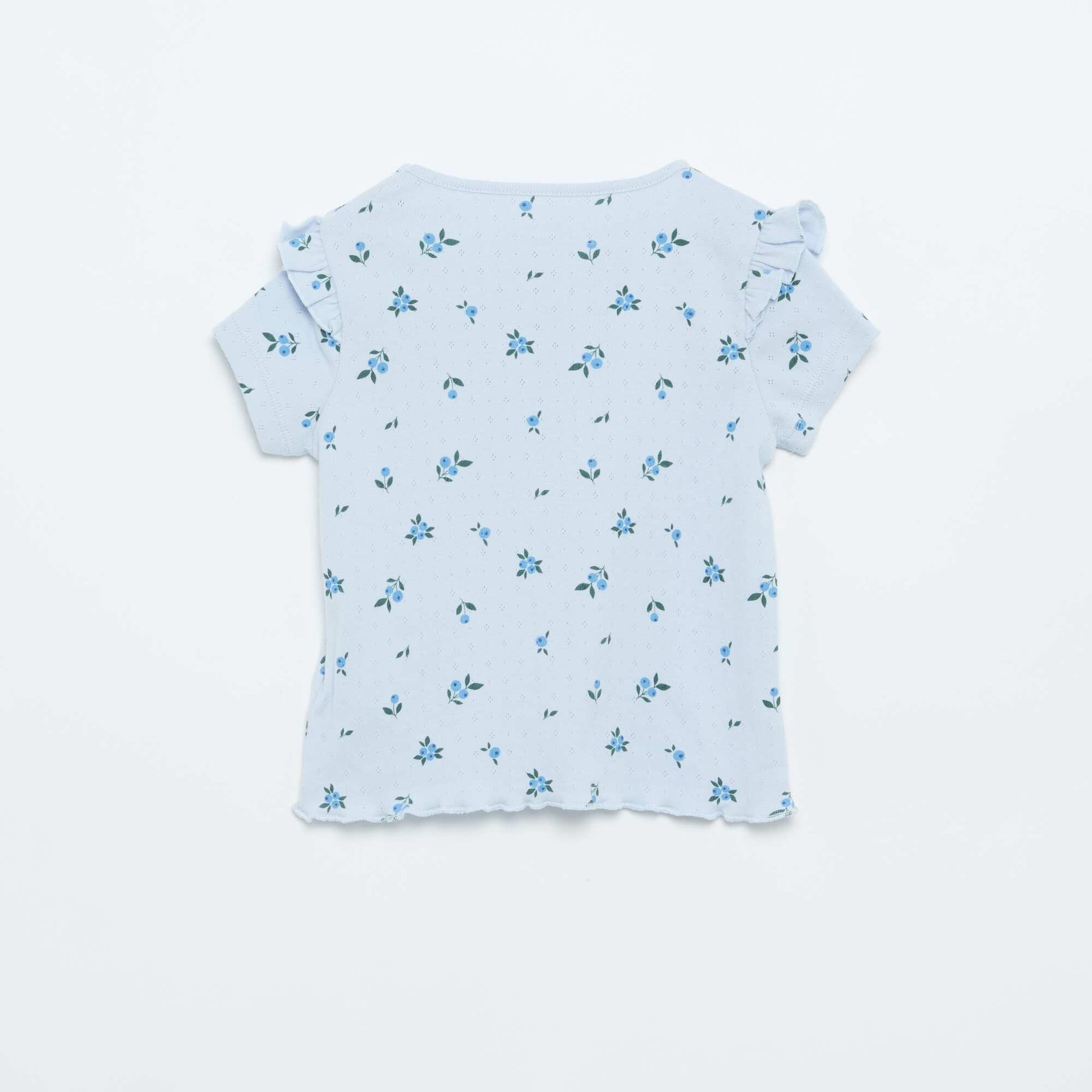 Ensemble pyjama court en maille pointelle - 2 pièces BLEU
