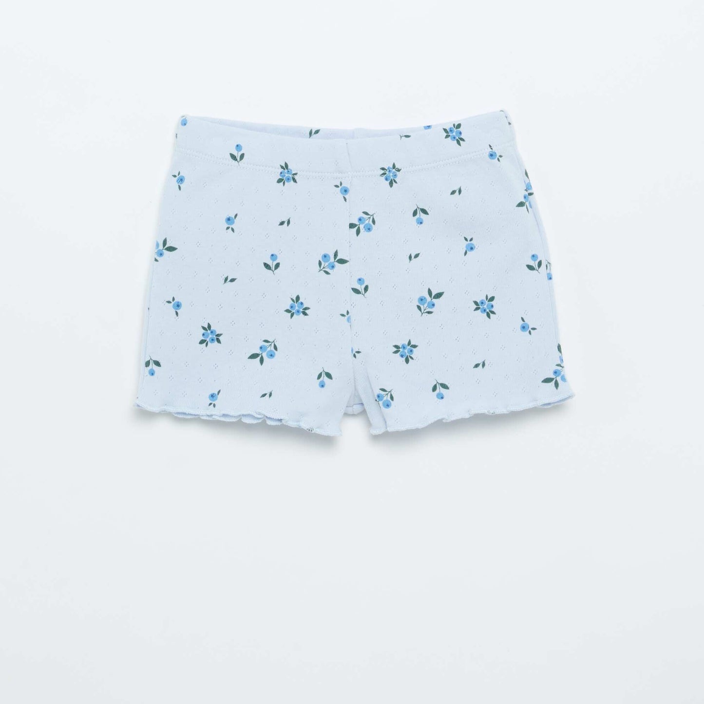 Ensemble pyjama court en maille pointelle - 2 pièces BLEU