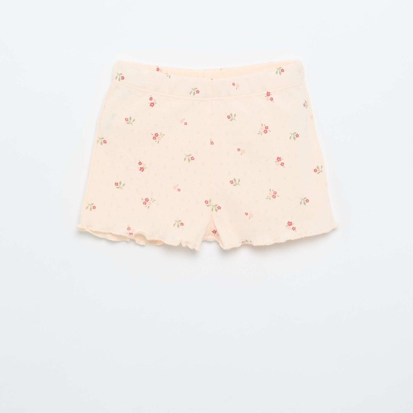 Ensemble pyjama court en maille pointelle - 2 pièces ROSE