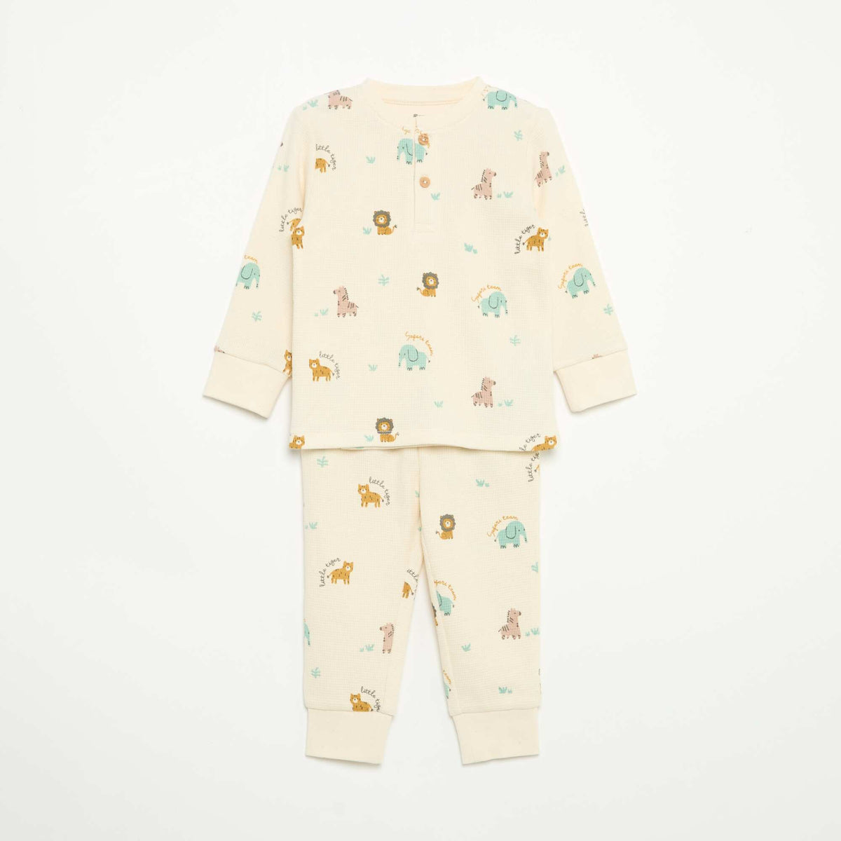 Pyjama 2 pièces - T-shirt à manches longues + pantalon BEIGE