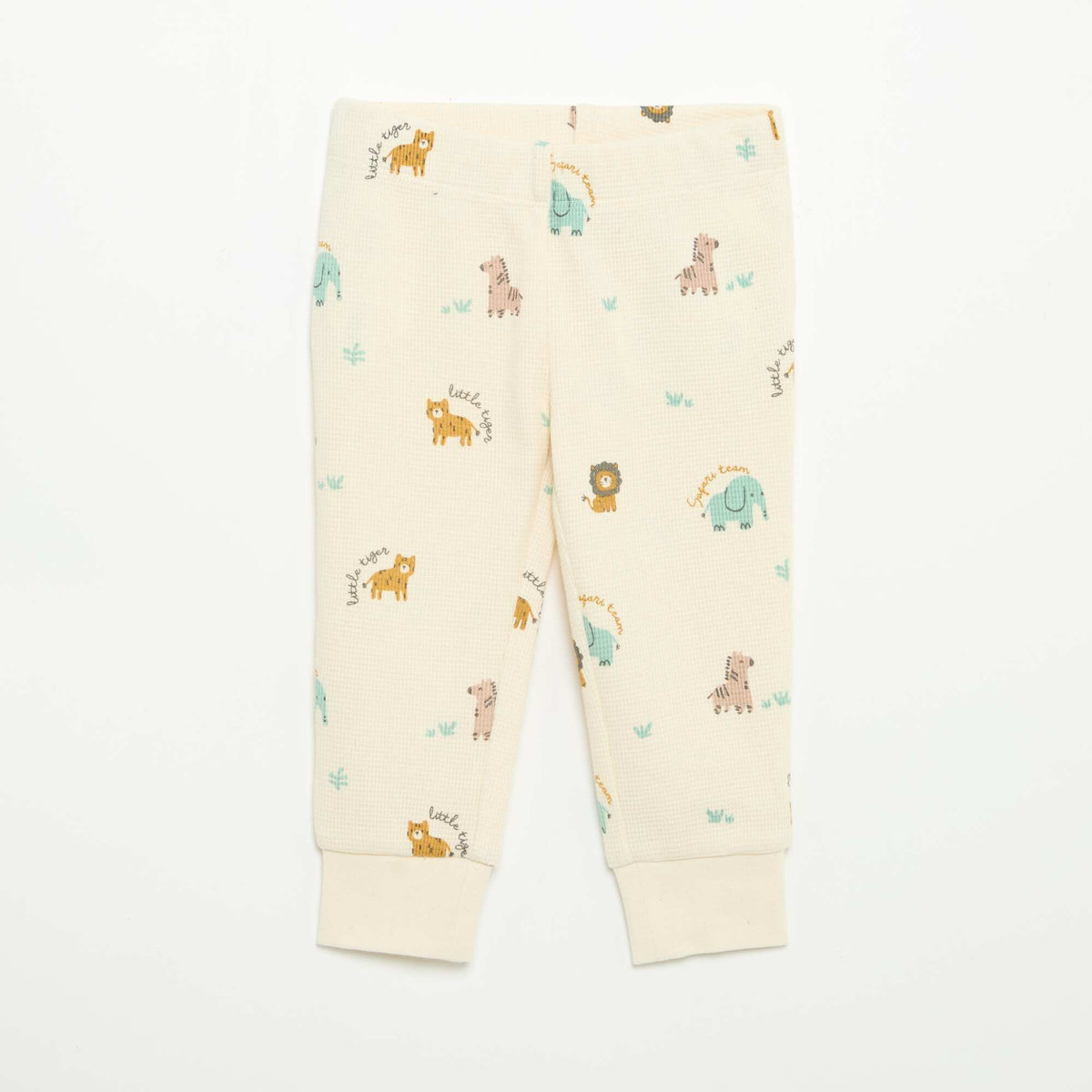 Pyjama 2 pièces - T-shirt à manches longues + pantalon BEIGE
