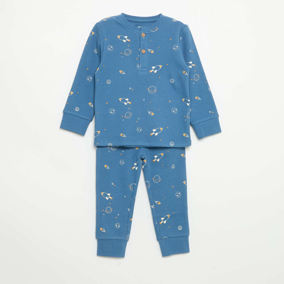Pyjama 2 pièces - T-shirt à manches longues + pantalon BLEU