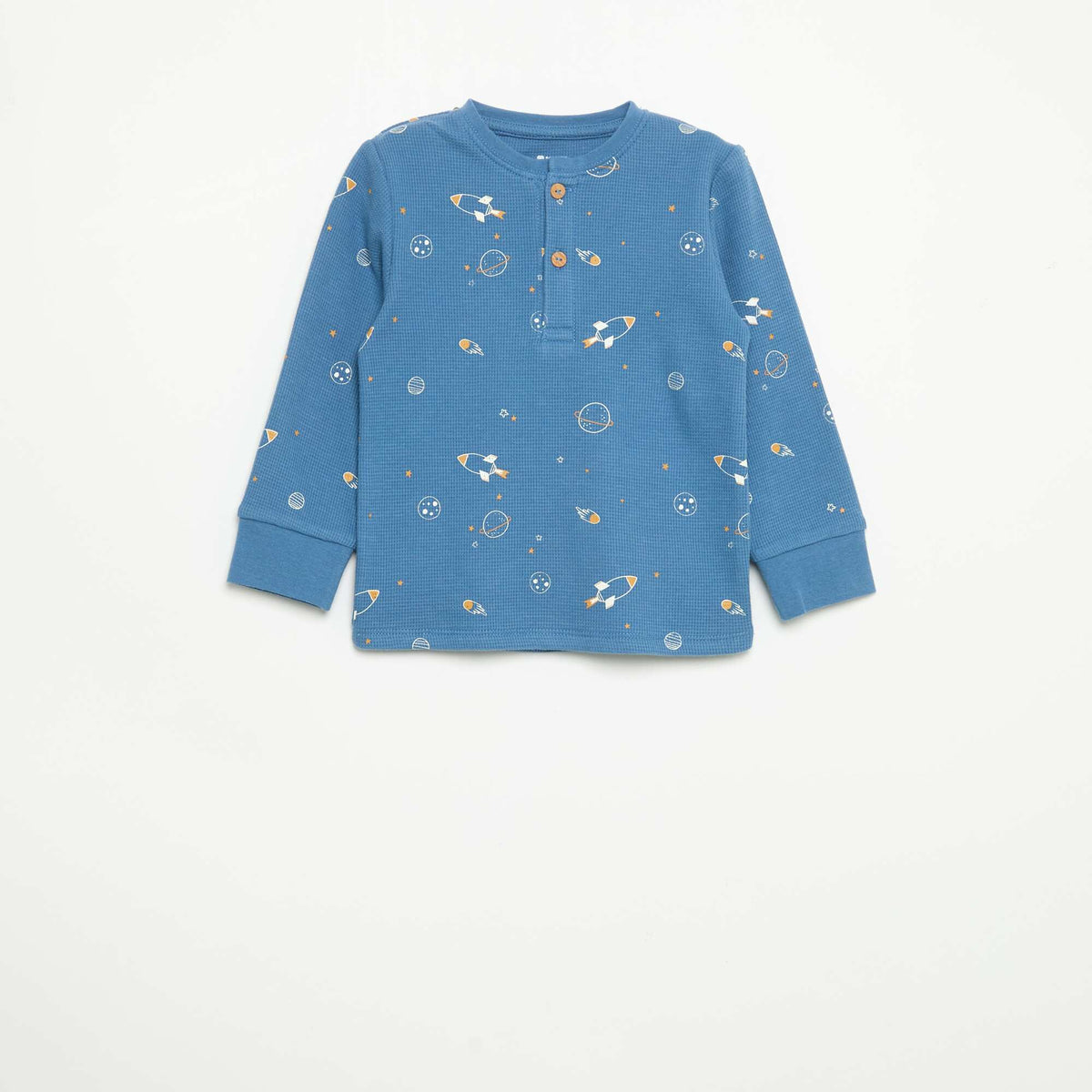 Pyjama 2 pièces - T-shirt à manches longues + pantalon BLEU