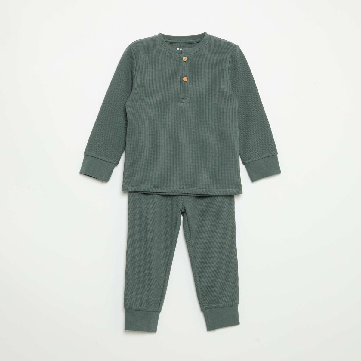 Pyjama 2 pièces - T-shirt à manches longues + pantalon VERT