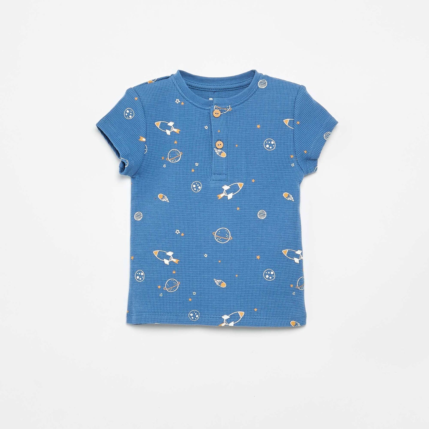 Pyjama short 2 pièces en jersey de coton BLEU