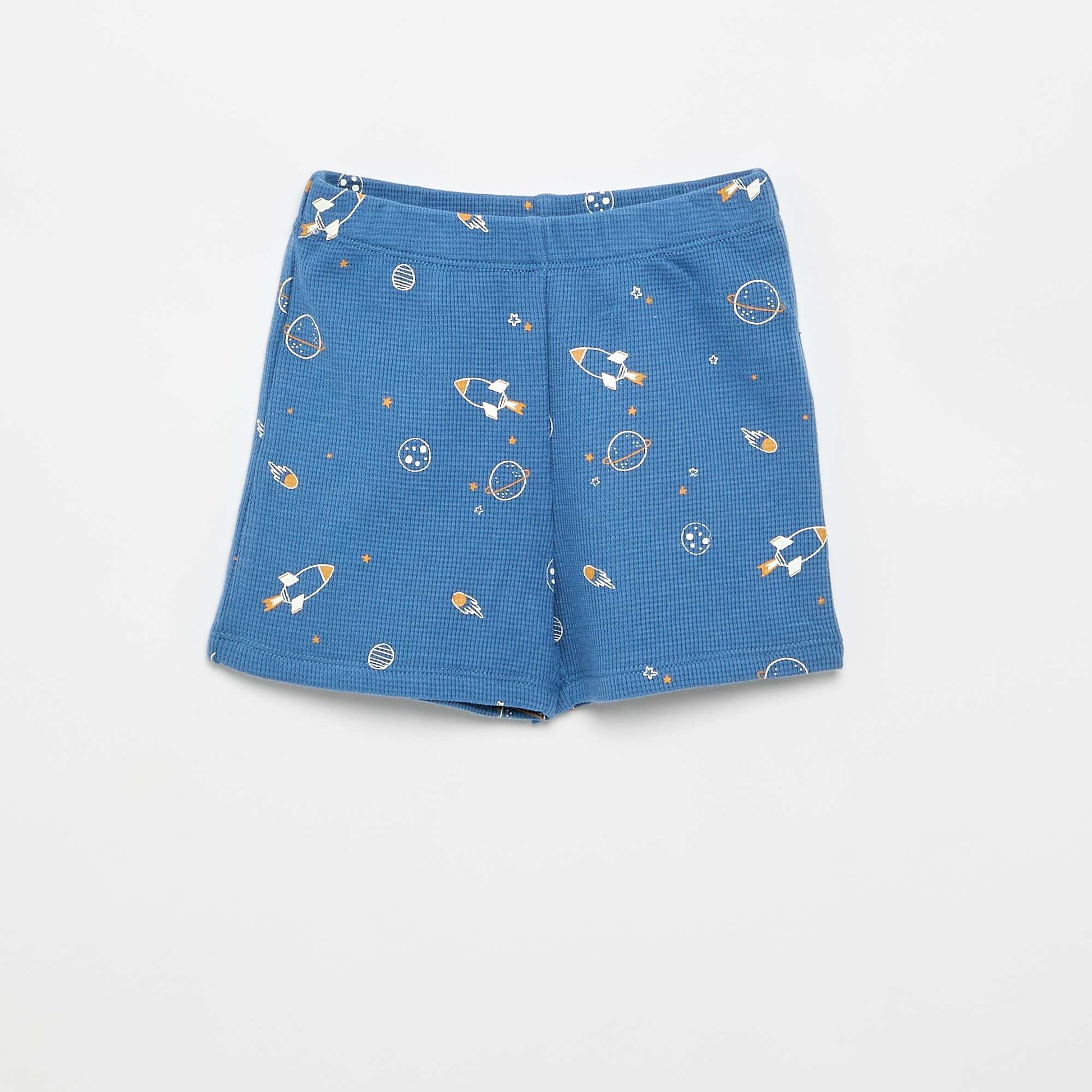 Pyjama short 2 pièces en jersey de coton BLEU