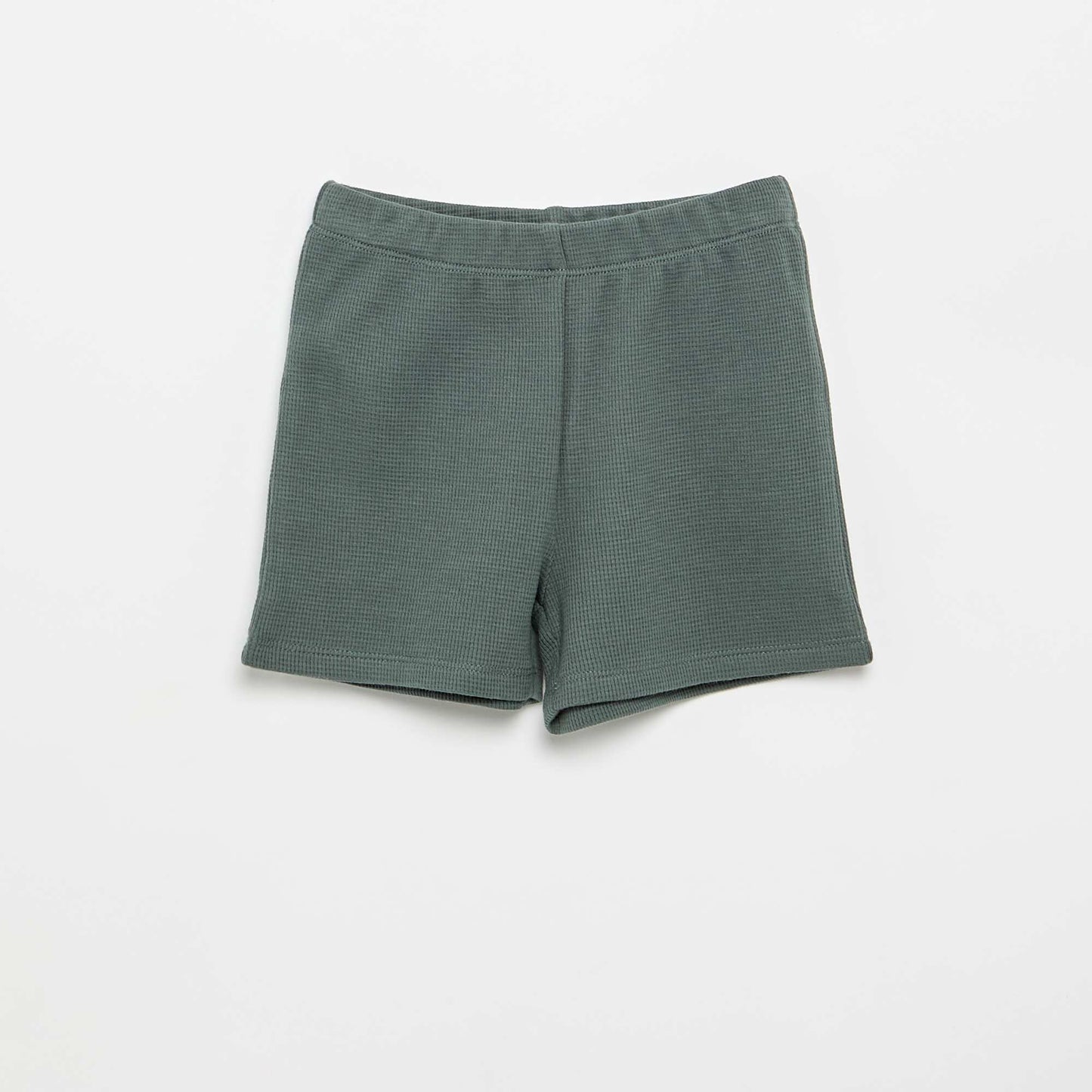 Pyjama short 2 pièces en maille côtelée VERT