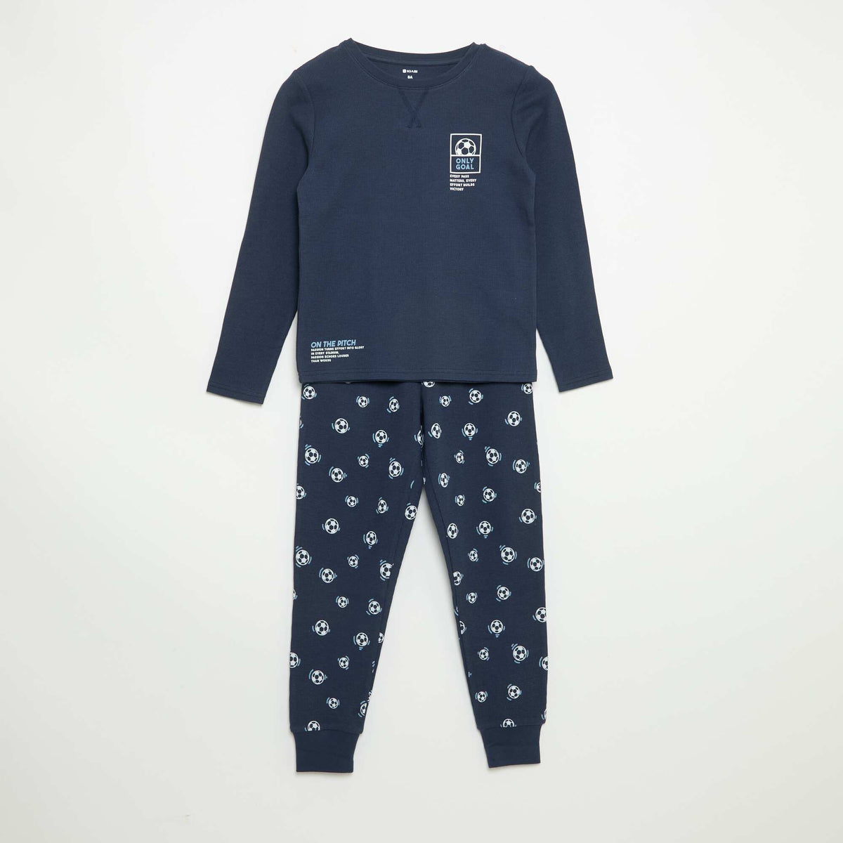 Pyjama 2 pièces - T-shirt à manches longues + pantalon BLEU