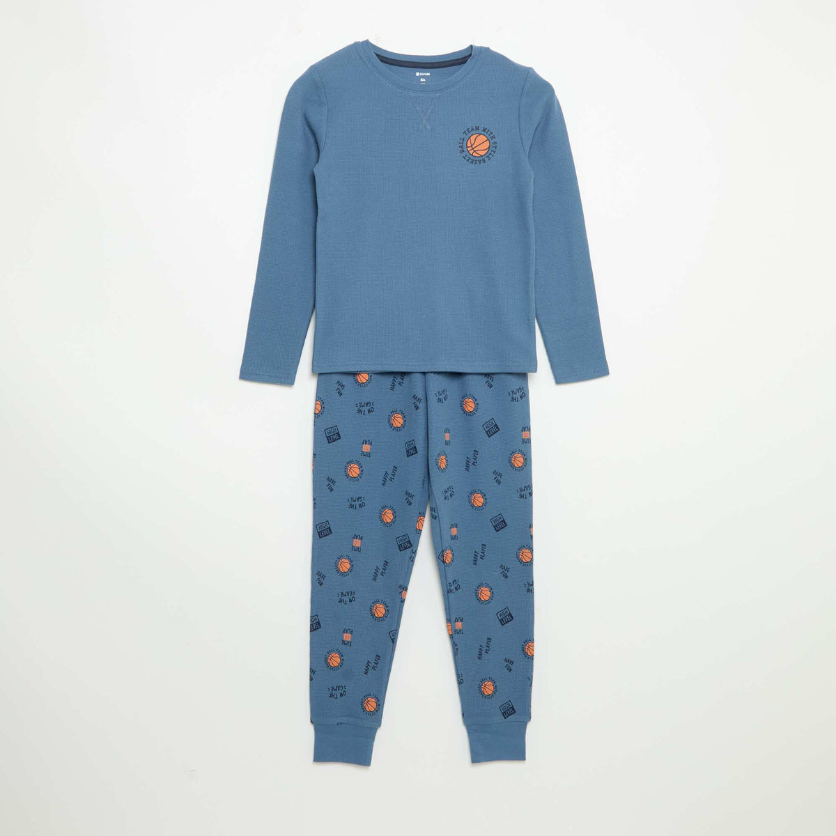Pyjama 2 pièces - T-shirt à manches longues + pantalon BLEU
