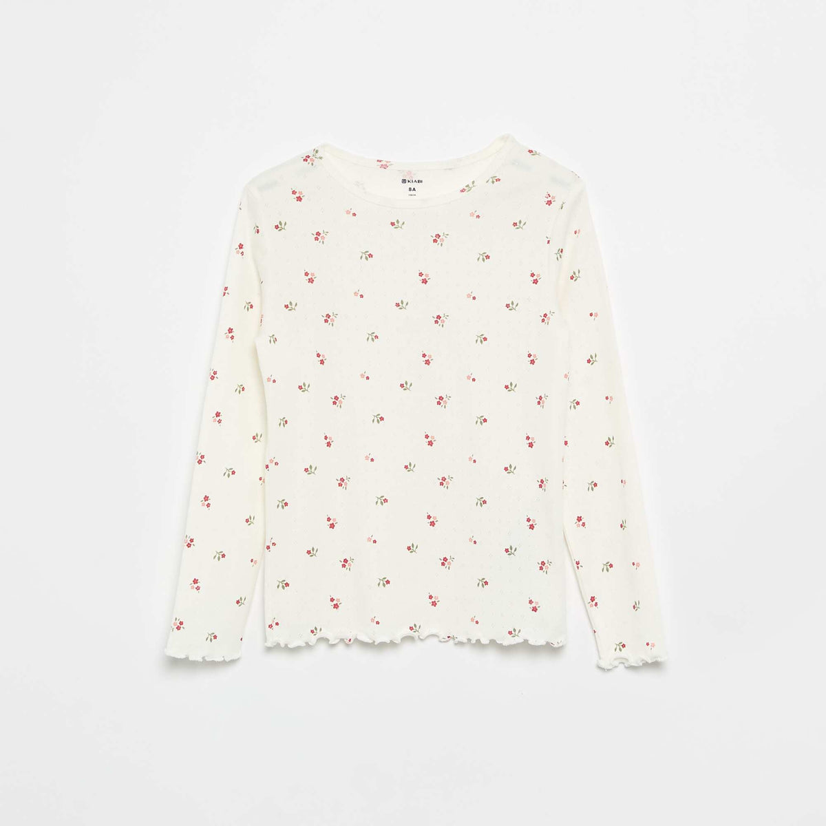 Ensemble pyjama long en maille pointelle - 2 pièces BLANC