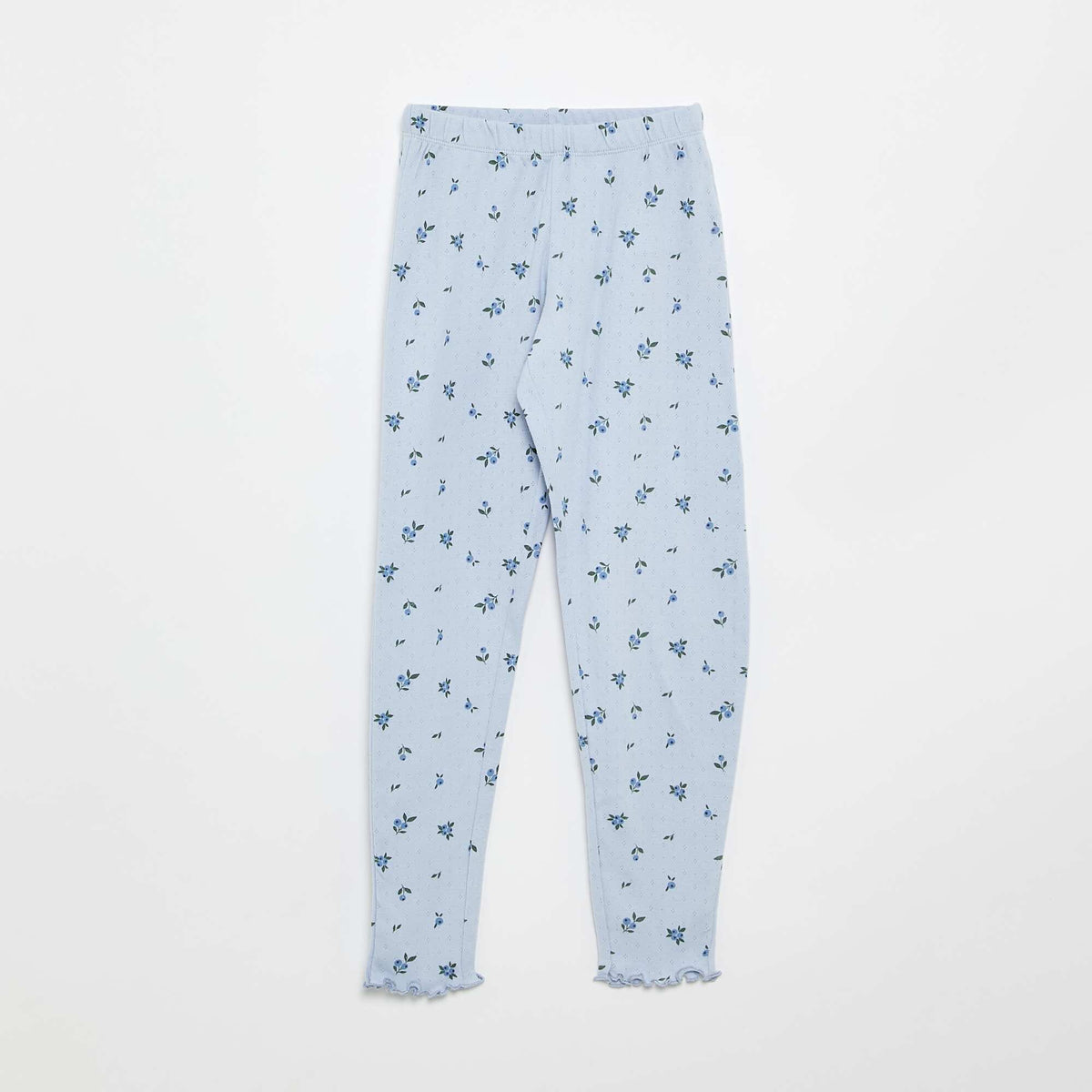Ensemble pyjama long en maille pointelle - 2 pièces BLEU