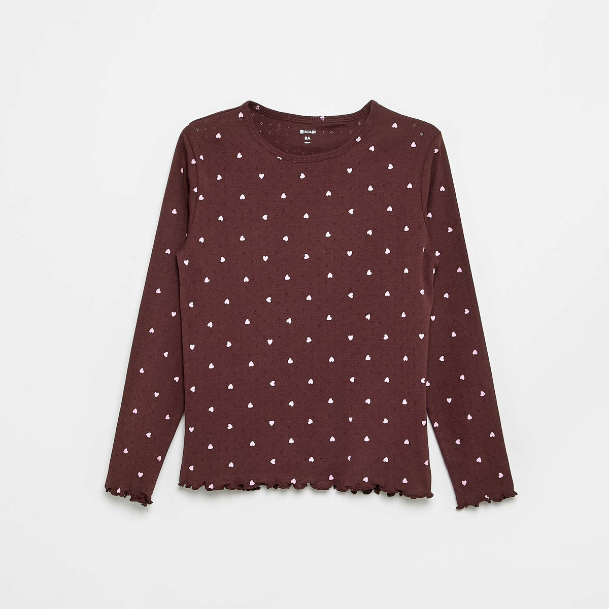 Ensemble pyjama long en maille pointelle - 2 pièces MARRON
