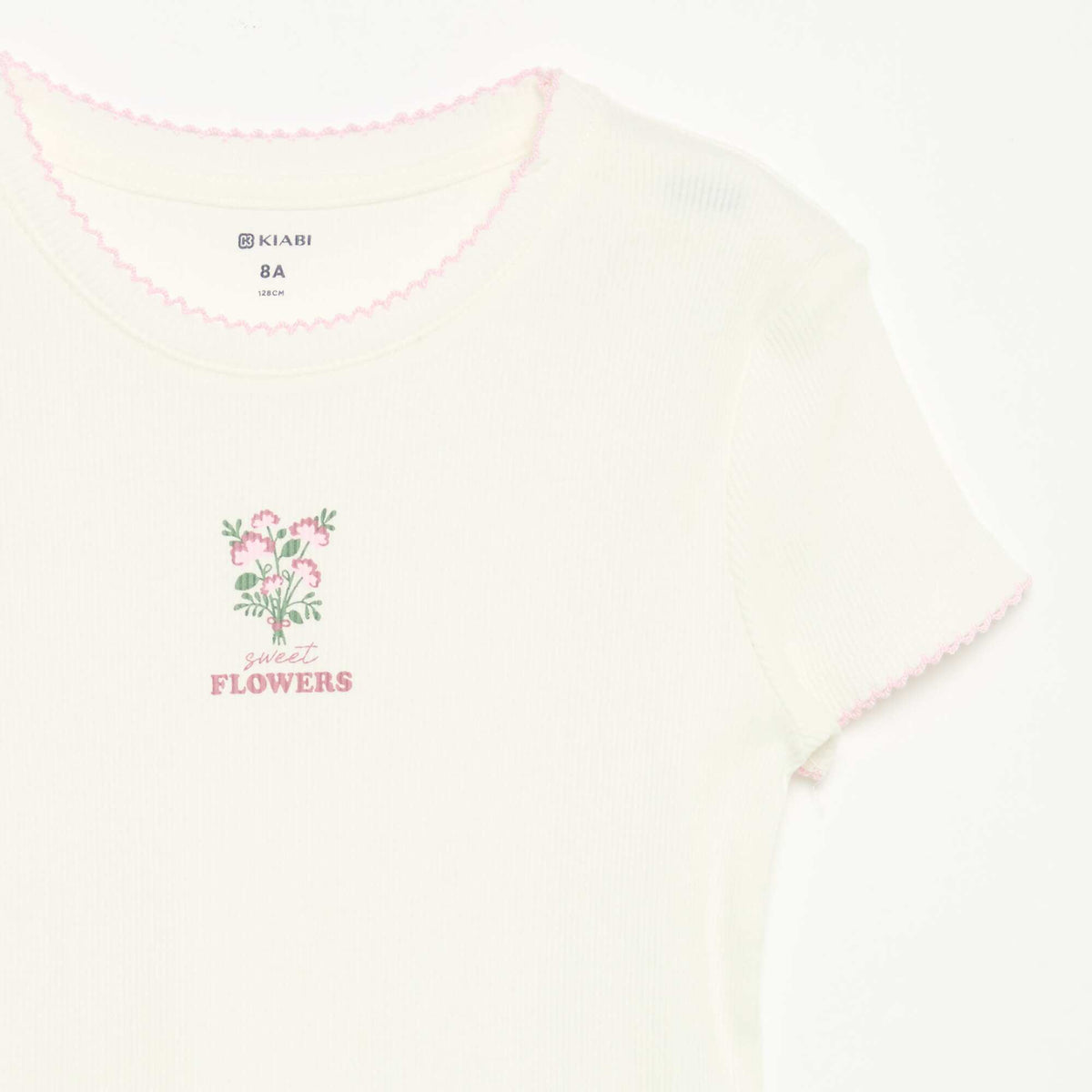 Pyjama 2 pièces - T-shirt à manches courtes + pantalon rayé ROSE