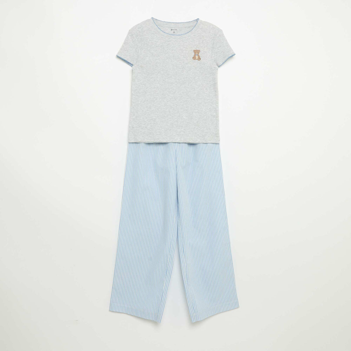 Pyjama 2 pièces - T-shirt à manches courtes + pantalon rayé BLEU