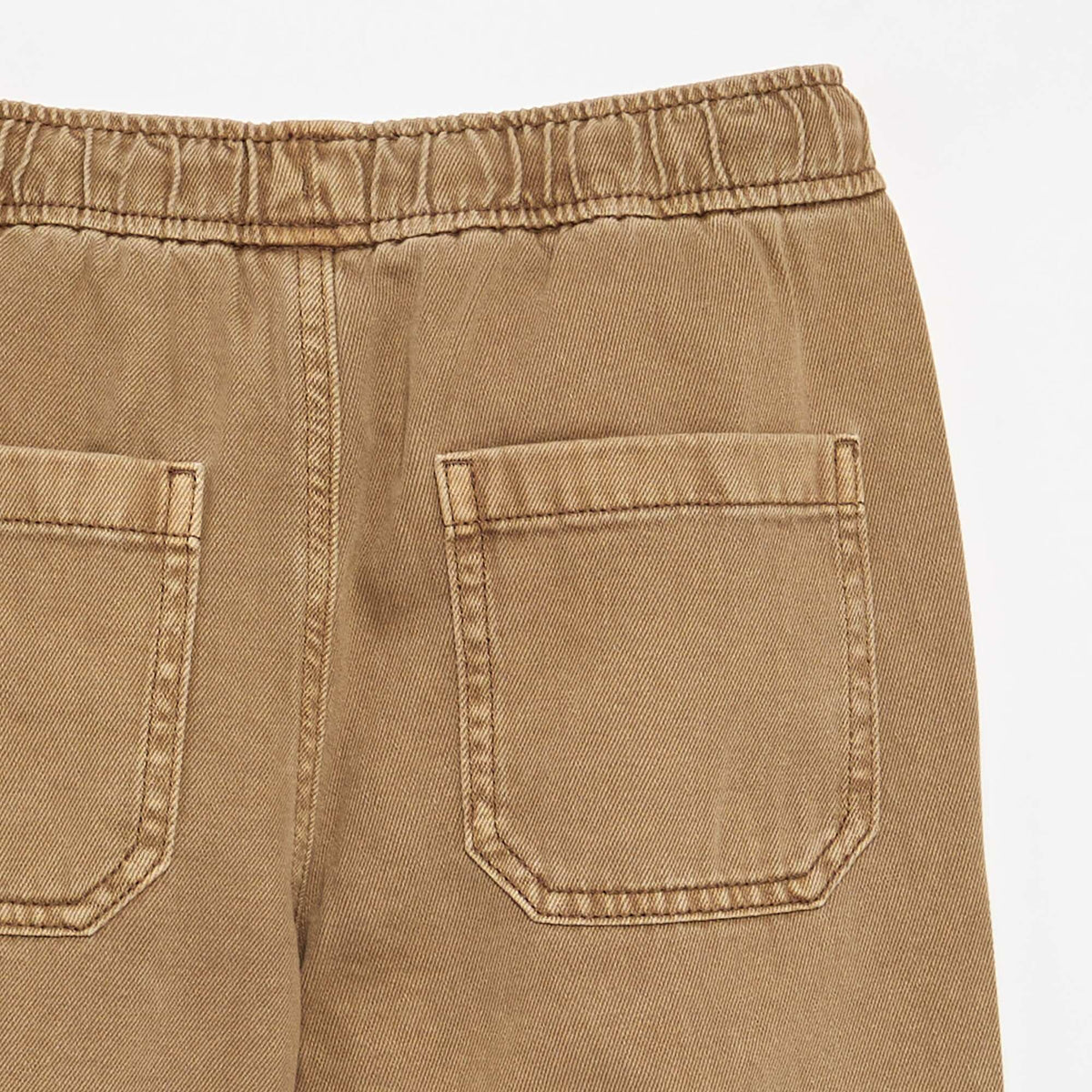 Pantalon relaxed fit taille élastiquée MARRON