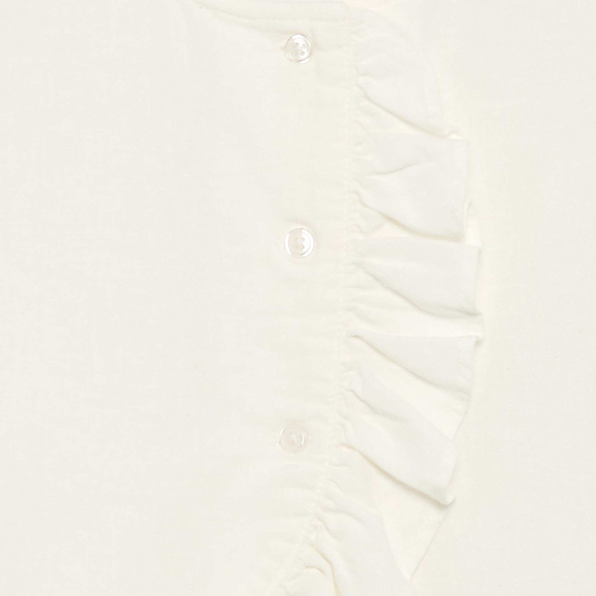 Blouse à manches courtes croisée sur le devant BLANC