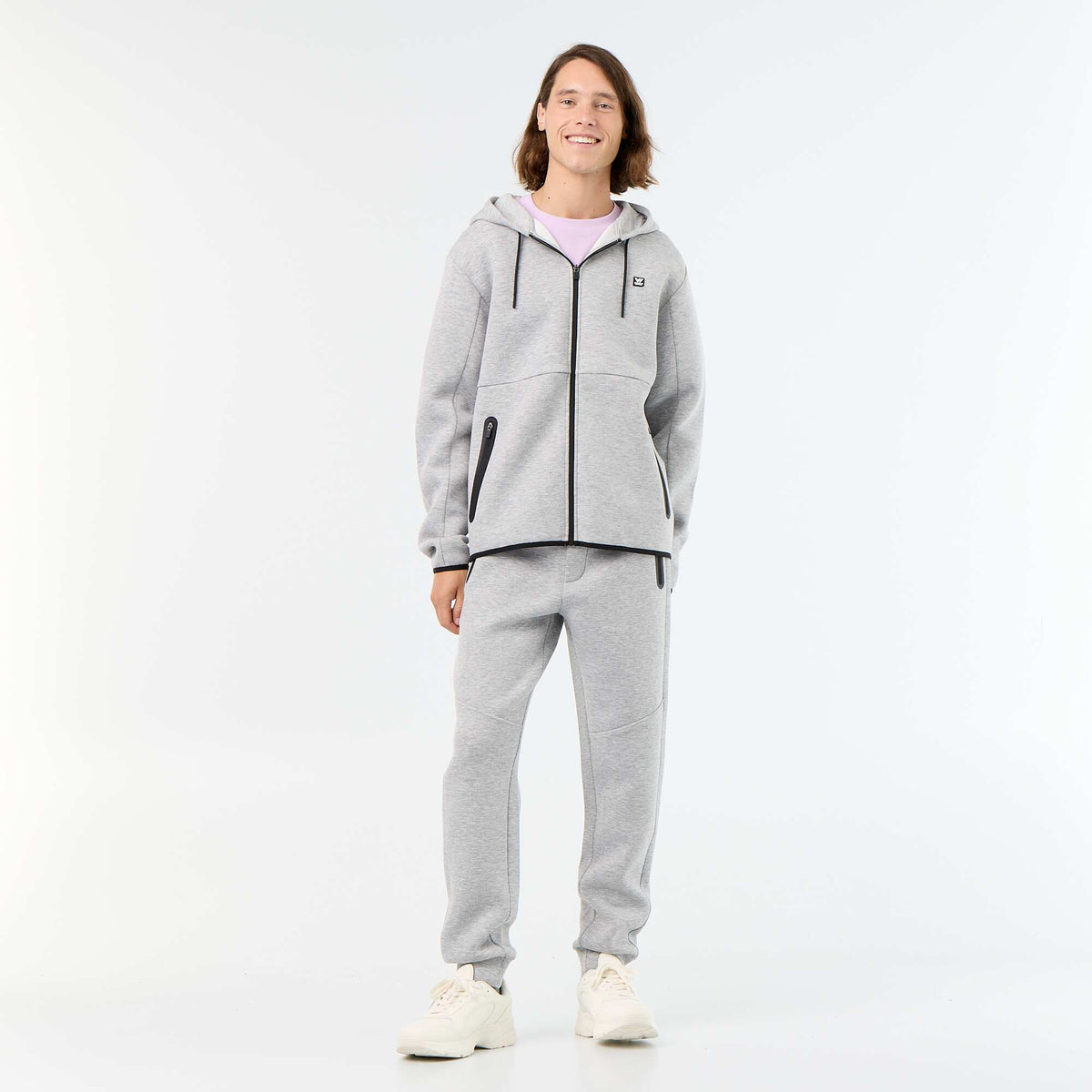 Sweat type néoprène à capuche GRIS