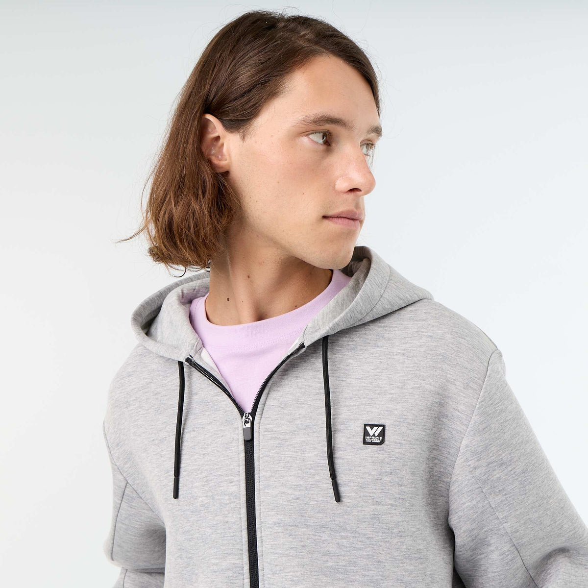 Sweat type néoprène à capuche GRIS