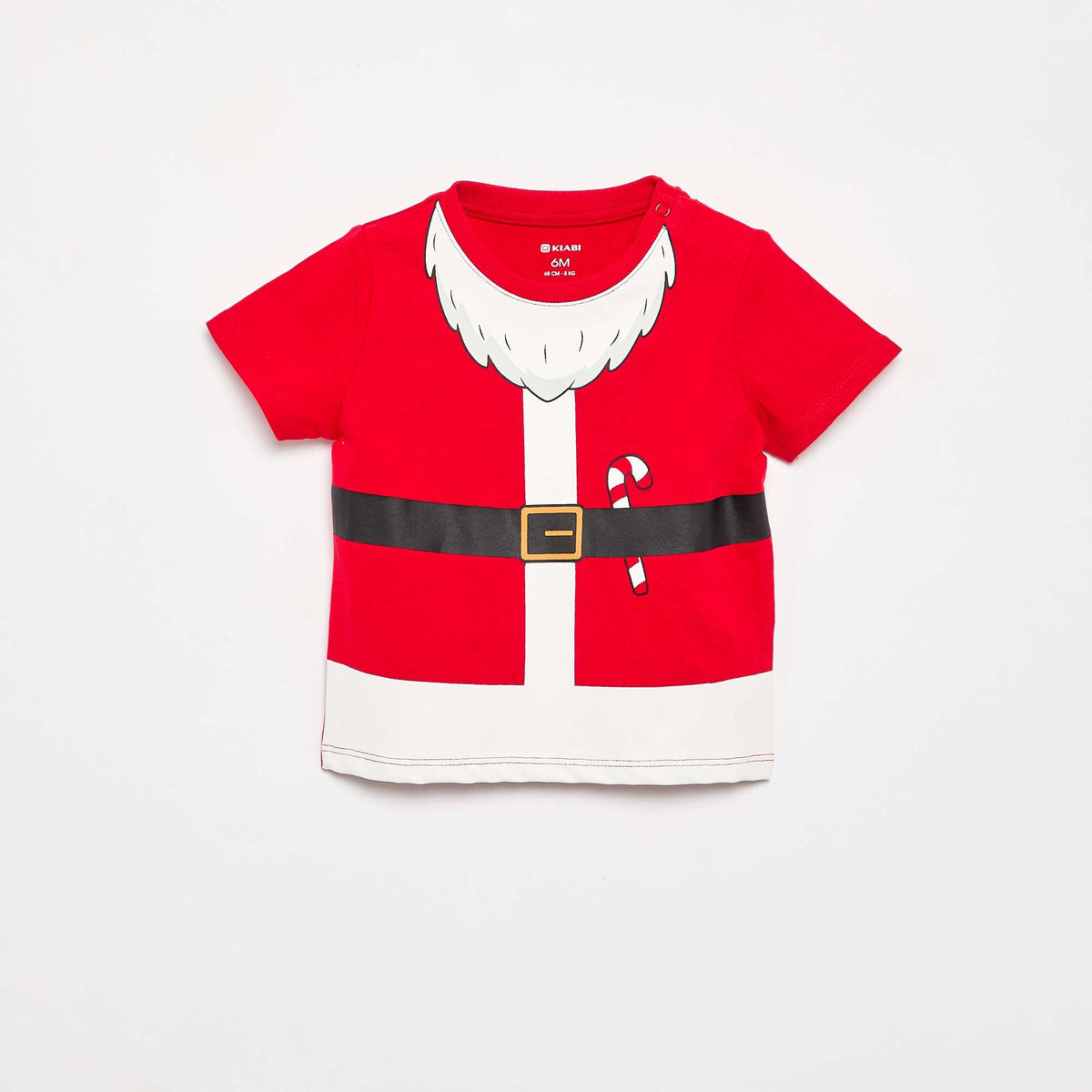 T-shirt à manches courtes avec imprimé 'Noël' ROUGE