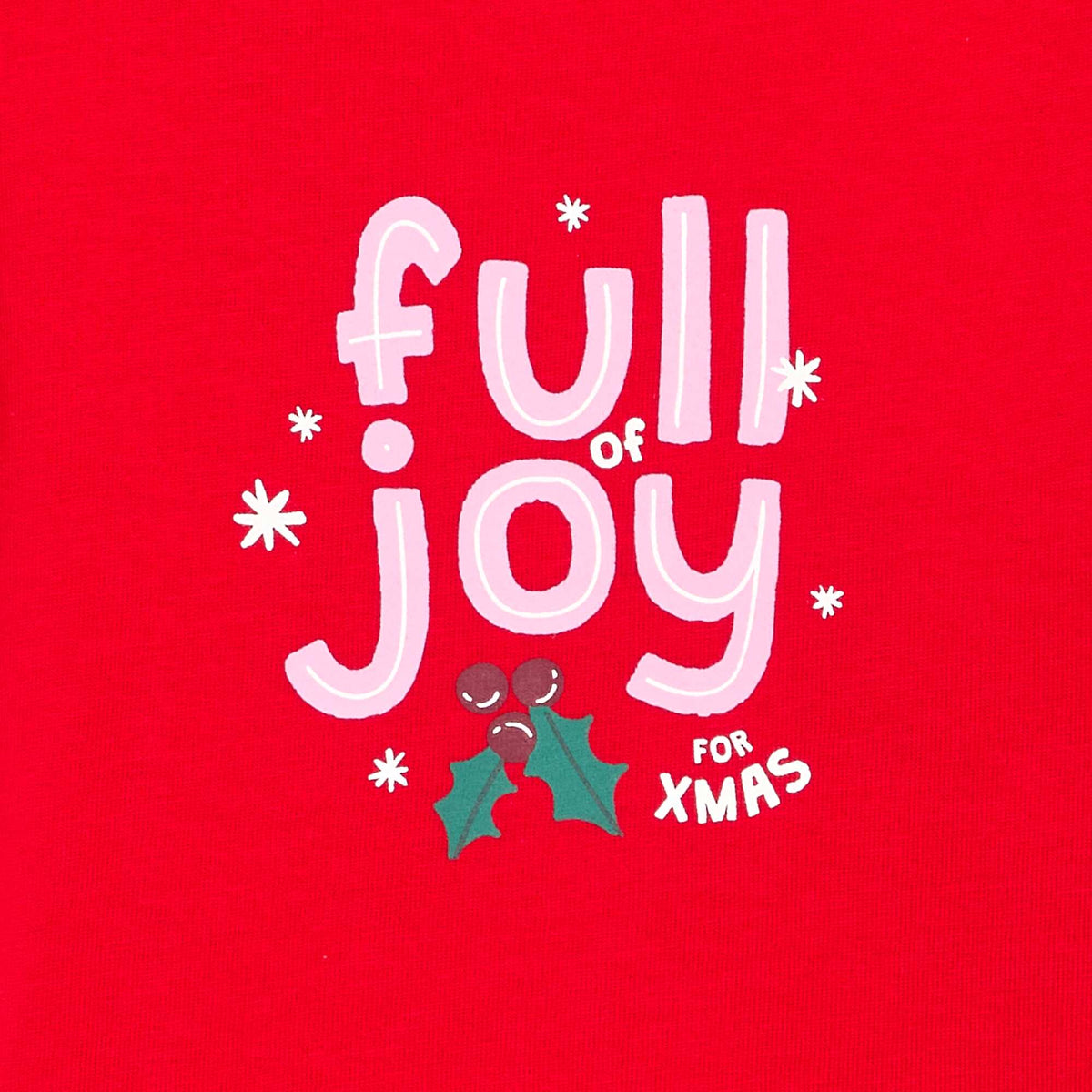 T-shirt à manches courtes et esprit 'Noël ROUGE