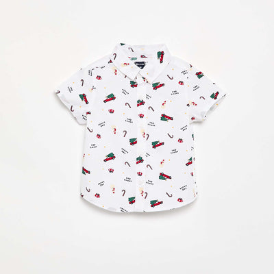 Chemise à motif BLANC