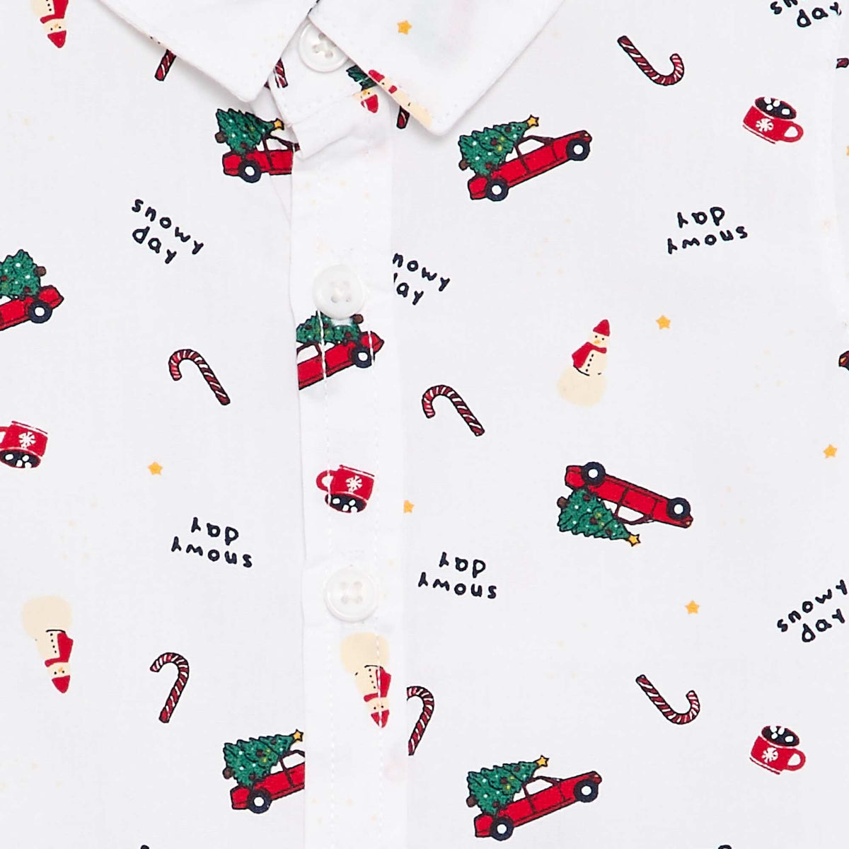 Chemise à motif BLANC