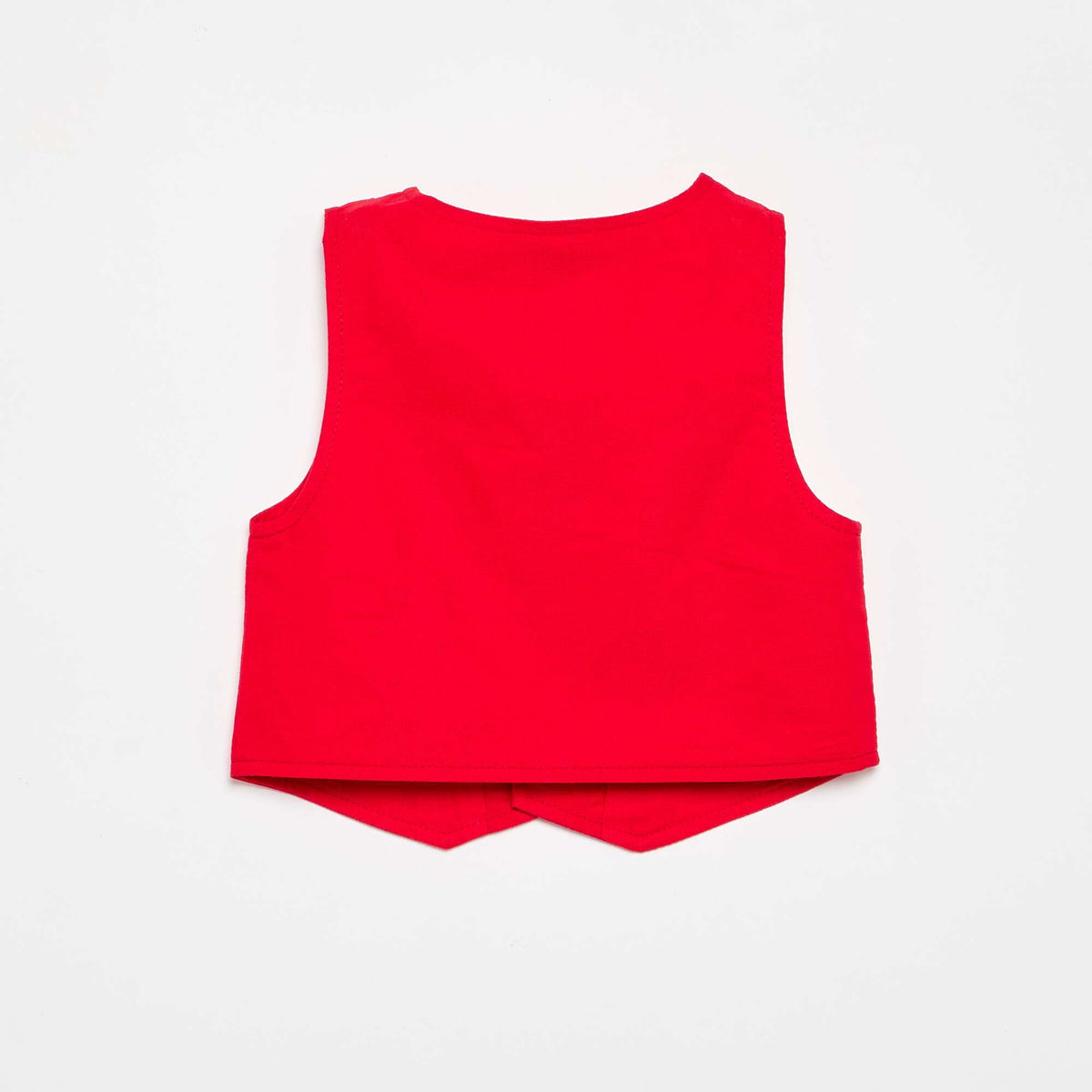 Ensemble de cérémonie 4 pièces - Chemise + gilet + noeud papillon + short ROUGE