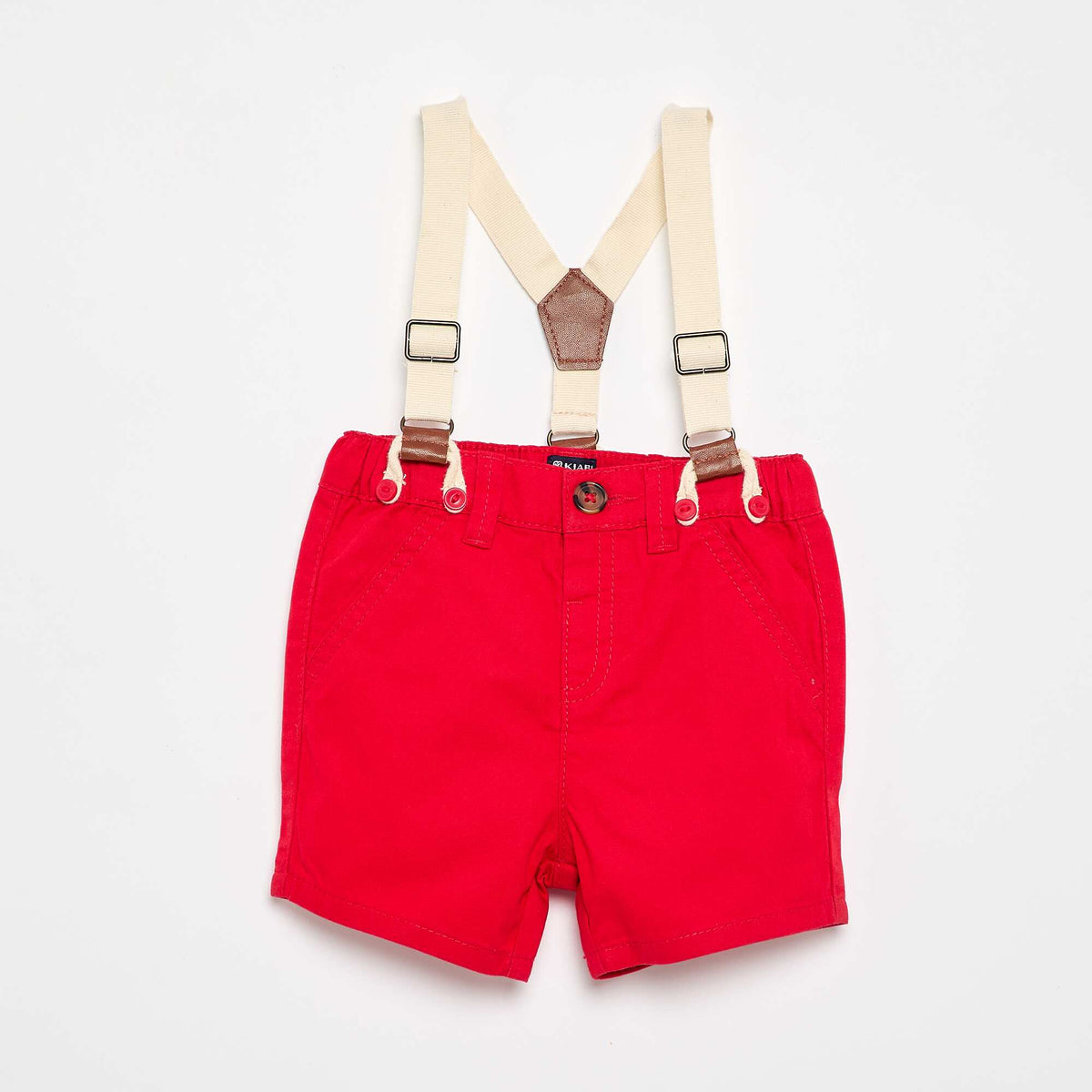Short avec bretelles amovibles ROUGE