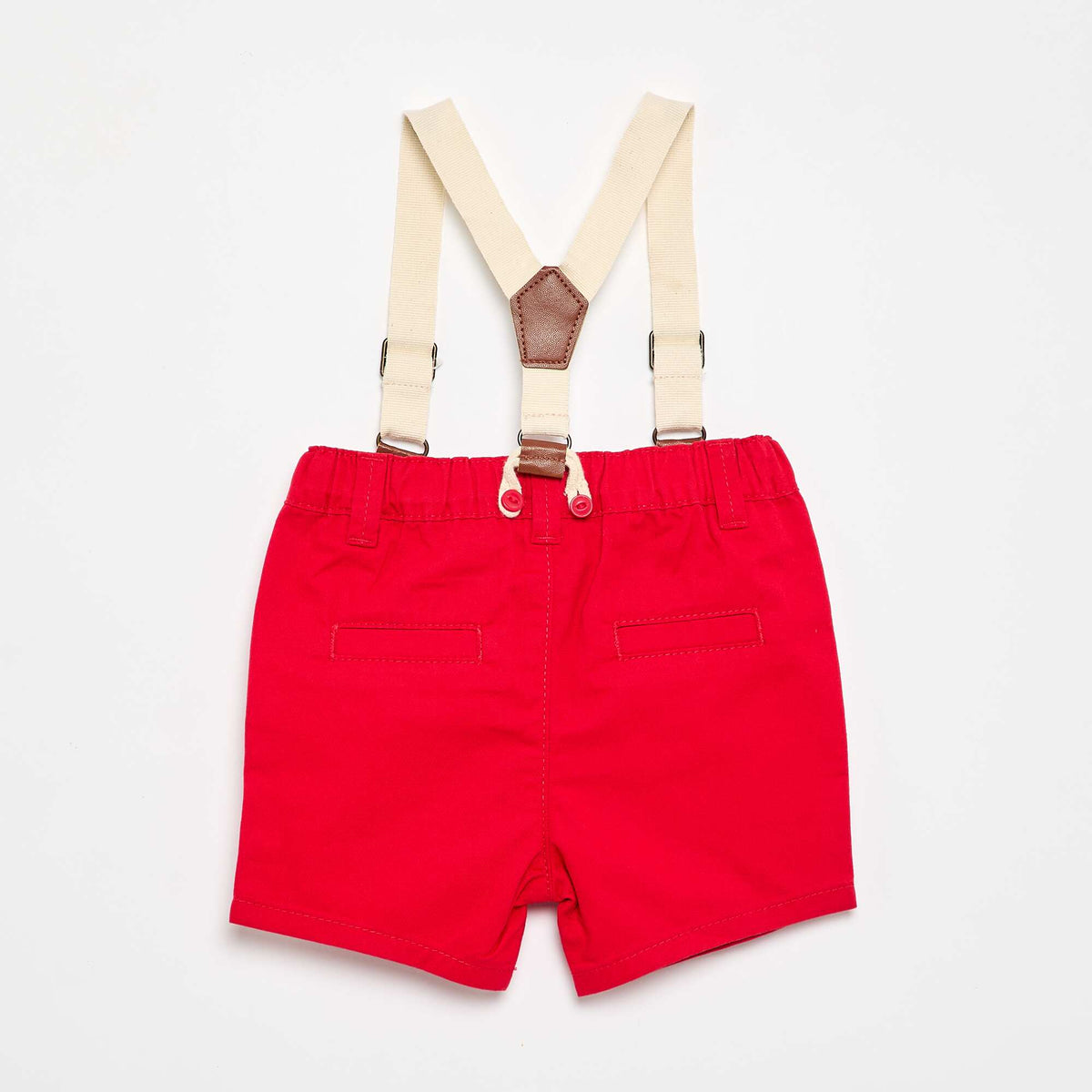 Short avec bretelles amovibles ROUGE