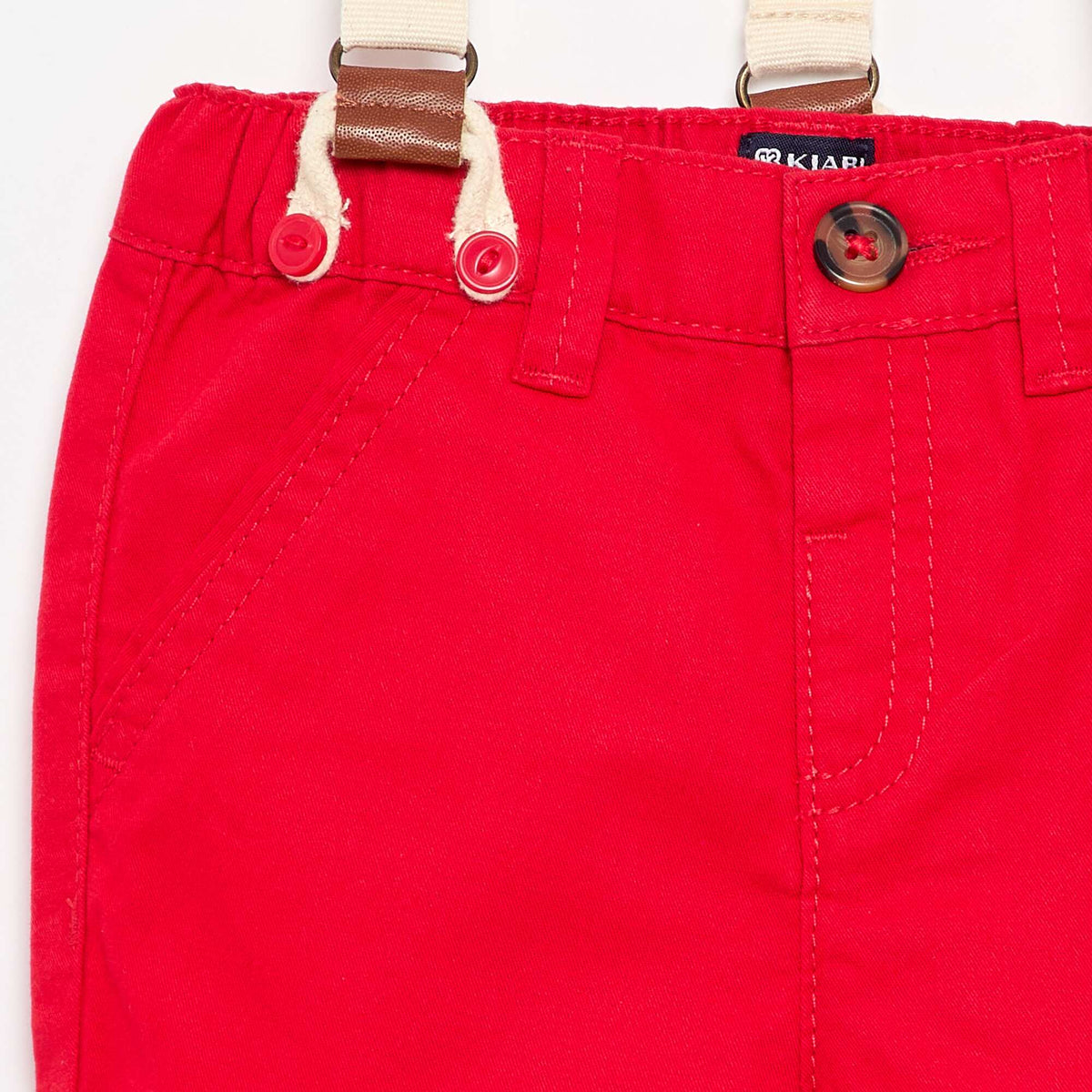 Short avec bretelles amovibles ROUGE