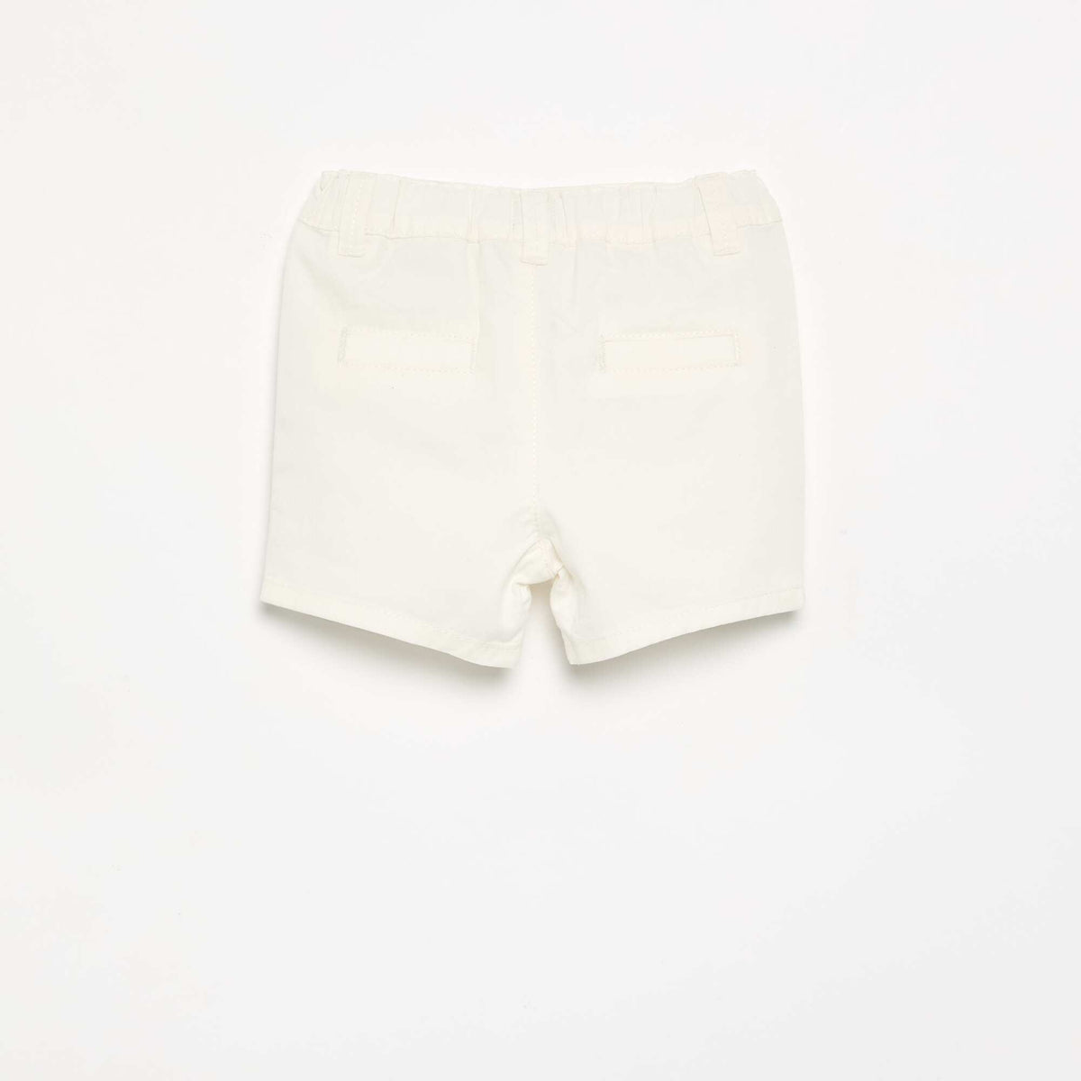 Short chino uni BLANC