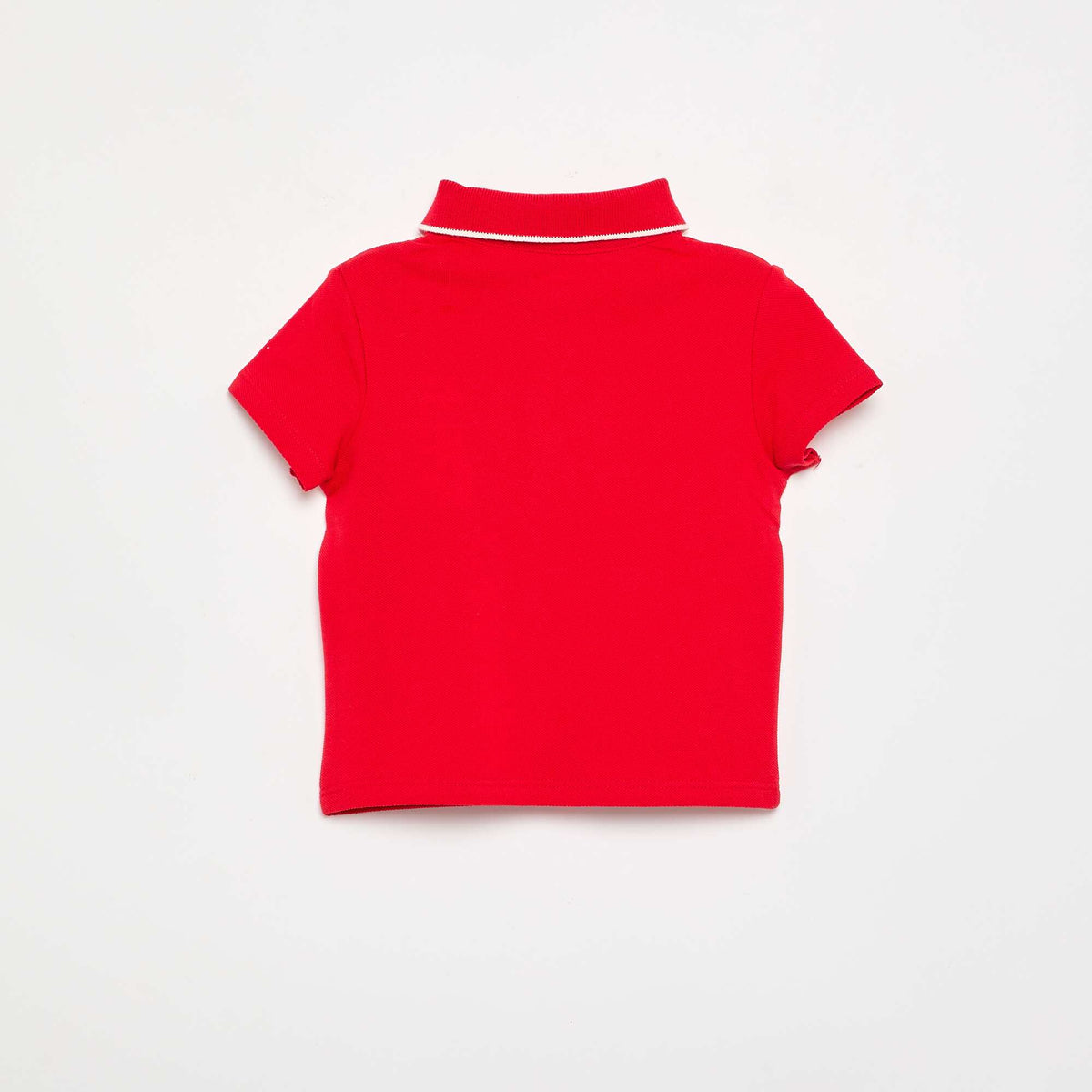 Polo en coton piqué manches courtes ROUGE