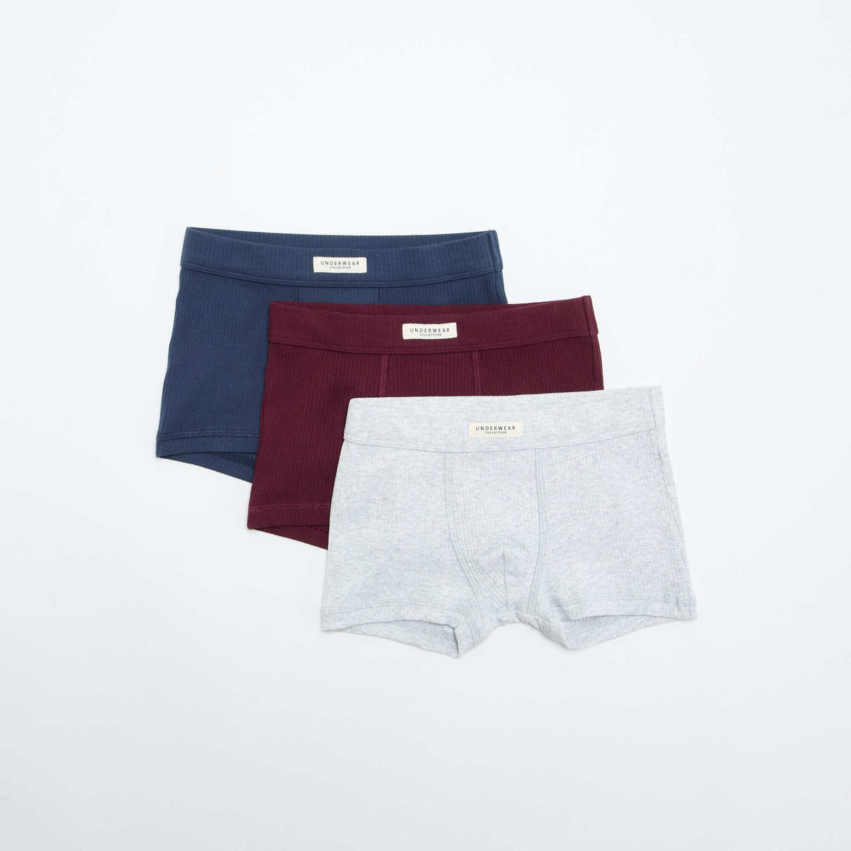 Lot de 3 boxers unis ROUGE