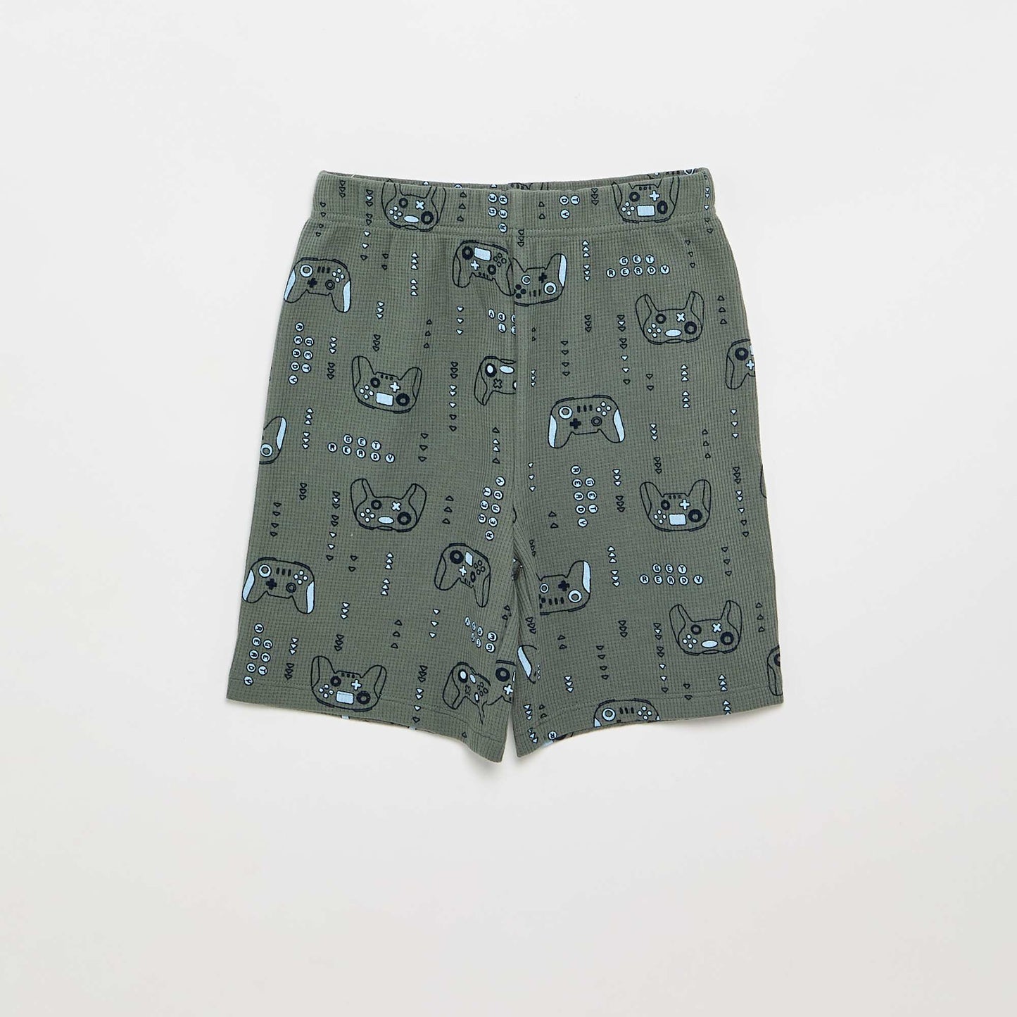 Pyjama short 2 pièces en coton VERT