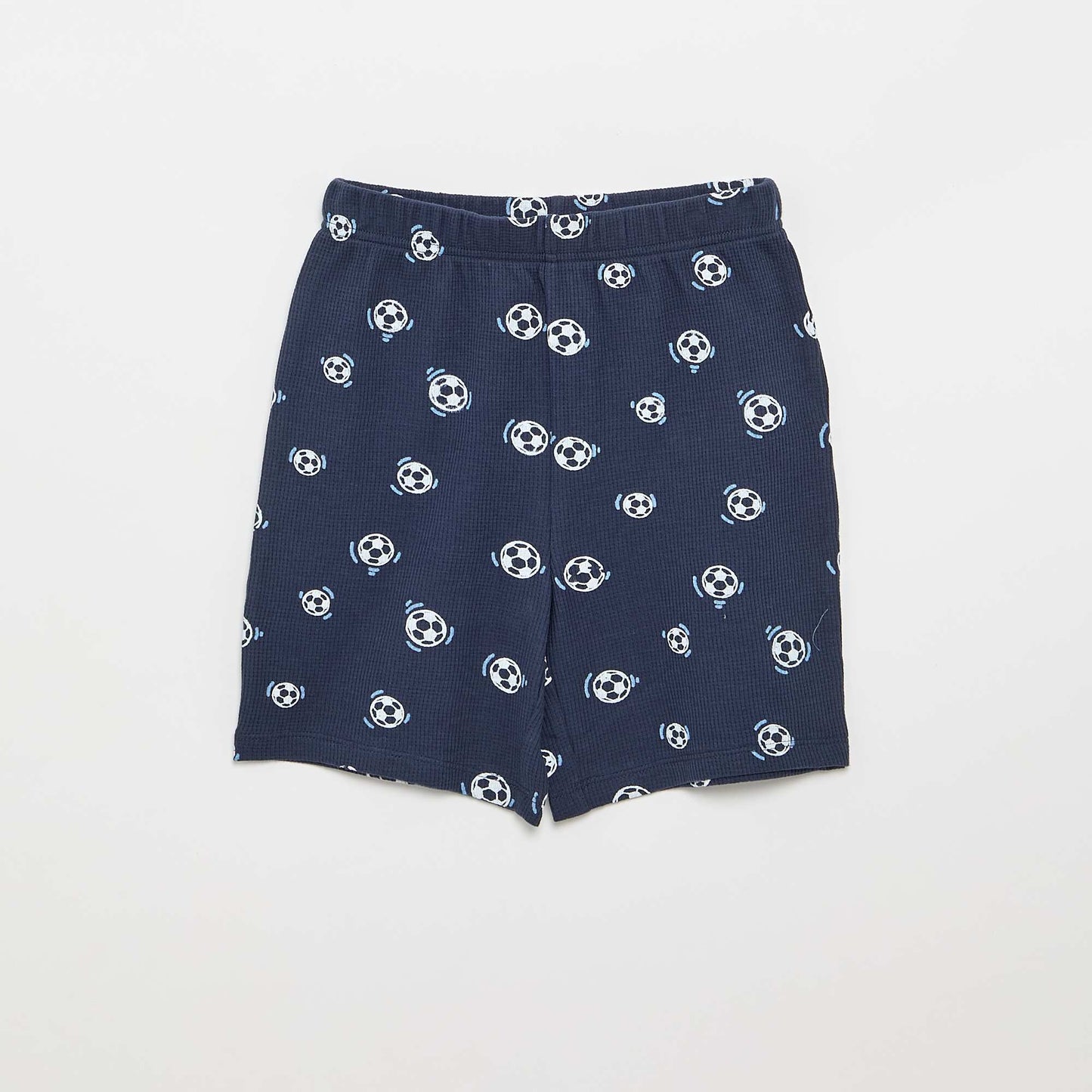 Pyjama short 2 pièces en coton BLEU