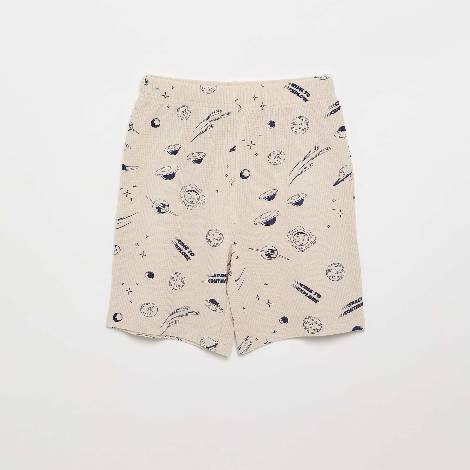 Pyjama short 2 pièces en coton GRIS